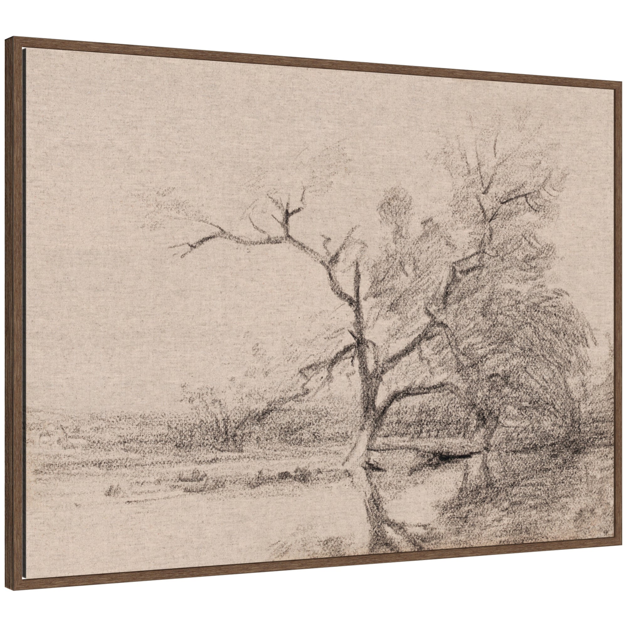 Framed Canvas 38x28 Sylvie Walnut 1