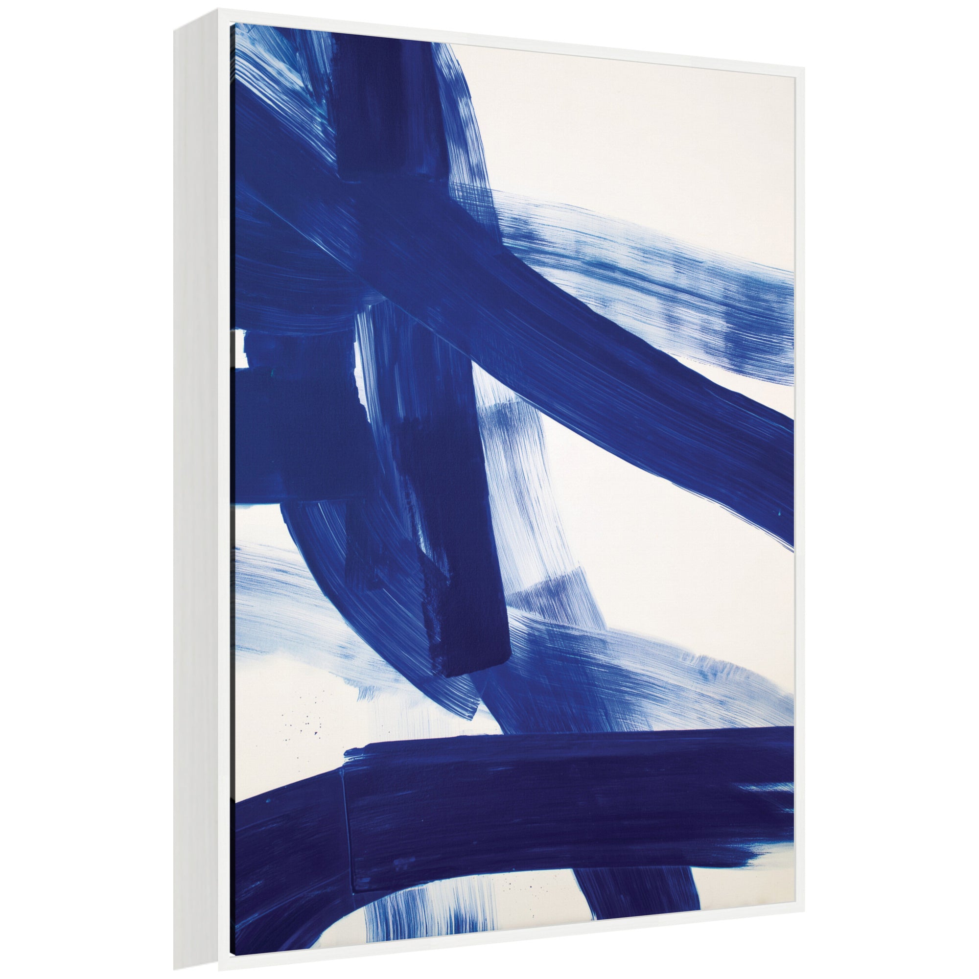 Cobalt Mark No. 1 by Amy Lighthall Framed Canvas Wall Art Print