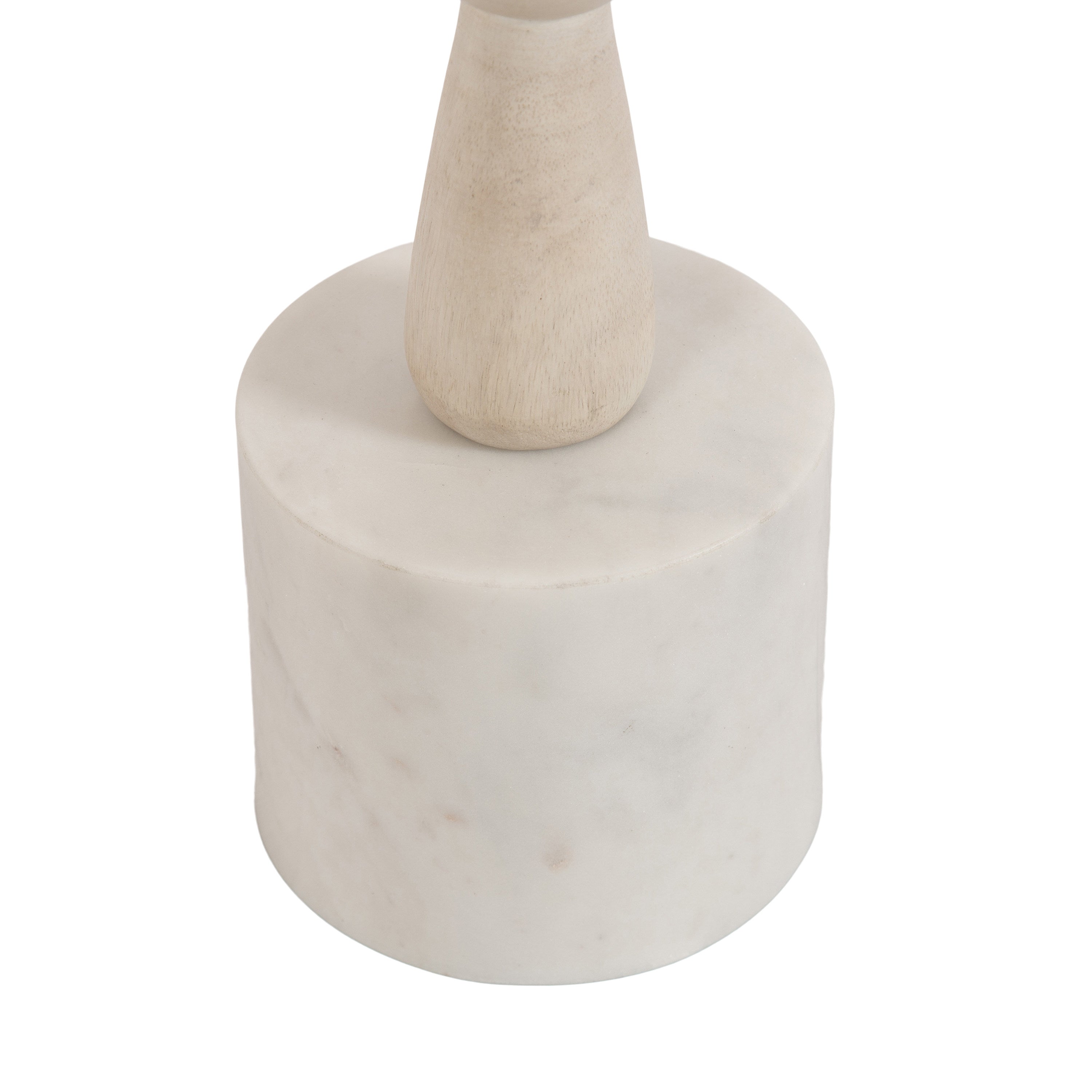 Drink Table White Natural 9x9x22 5