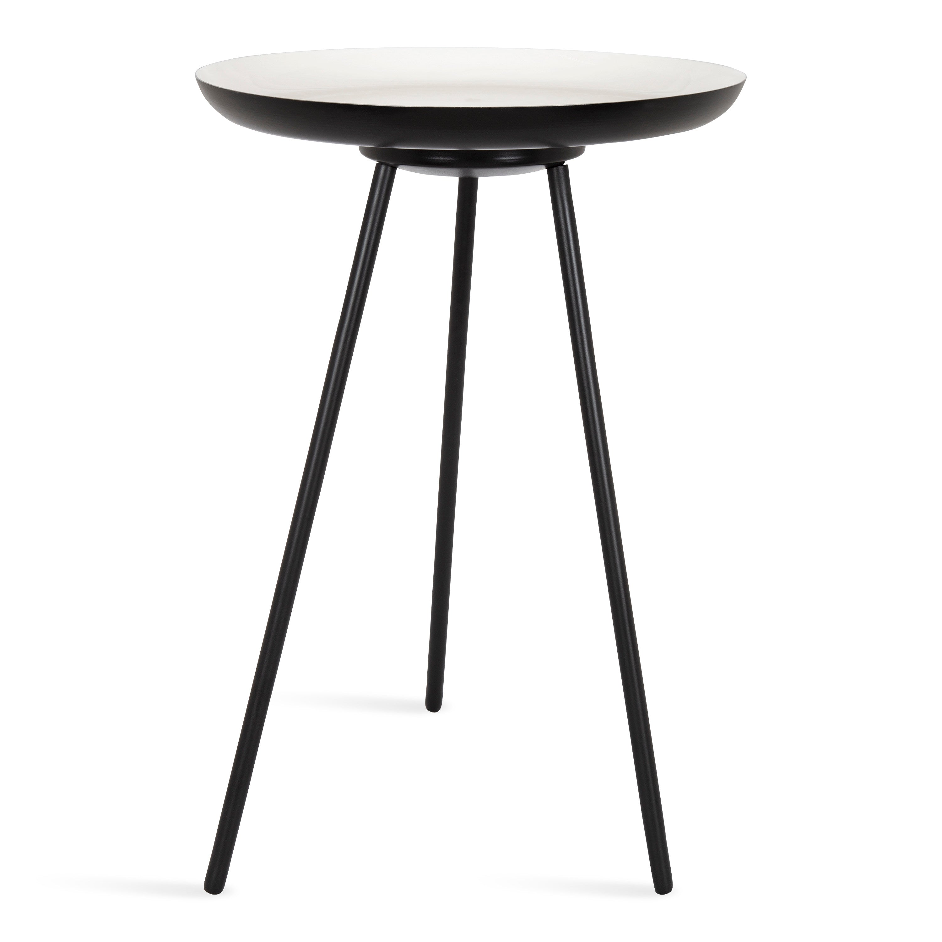 Side Table 15x15x22.5 Black White 1