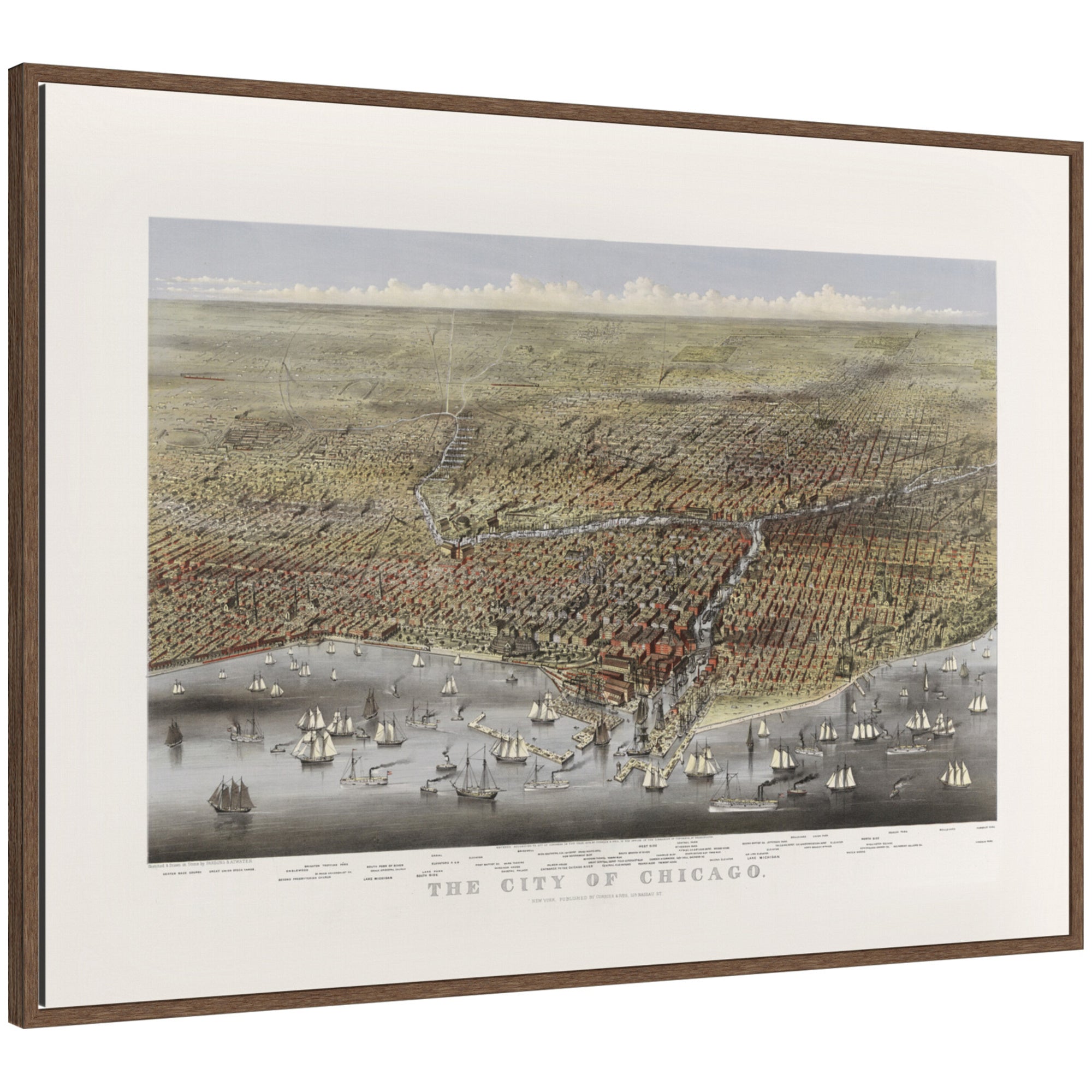 Framed Canvas Sylvie Walnut 38x28 1