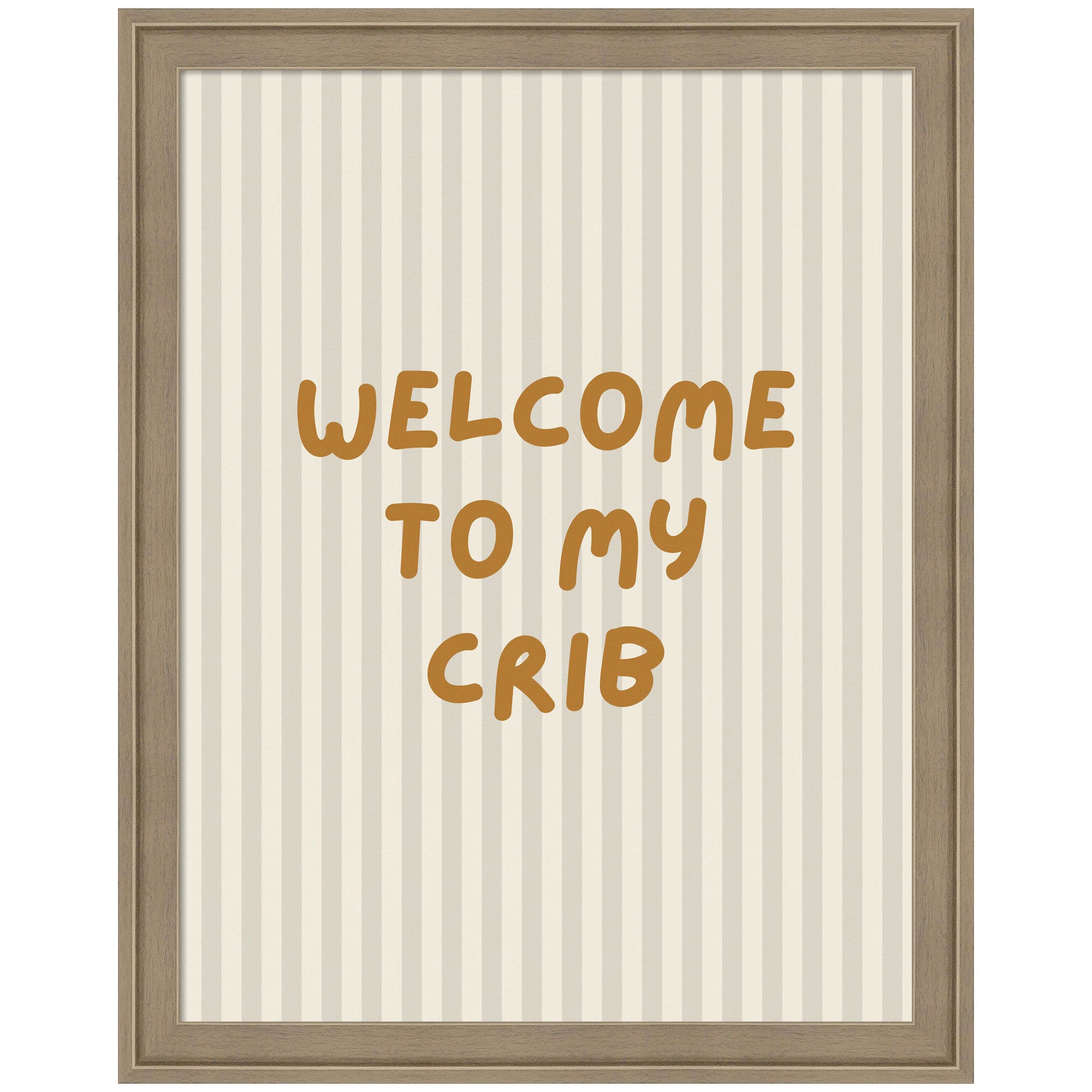 Welcome To My Crib by Laura Moss Framed Mounted Canvas Wall Art Print