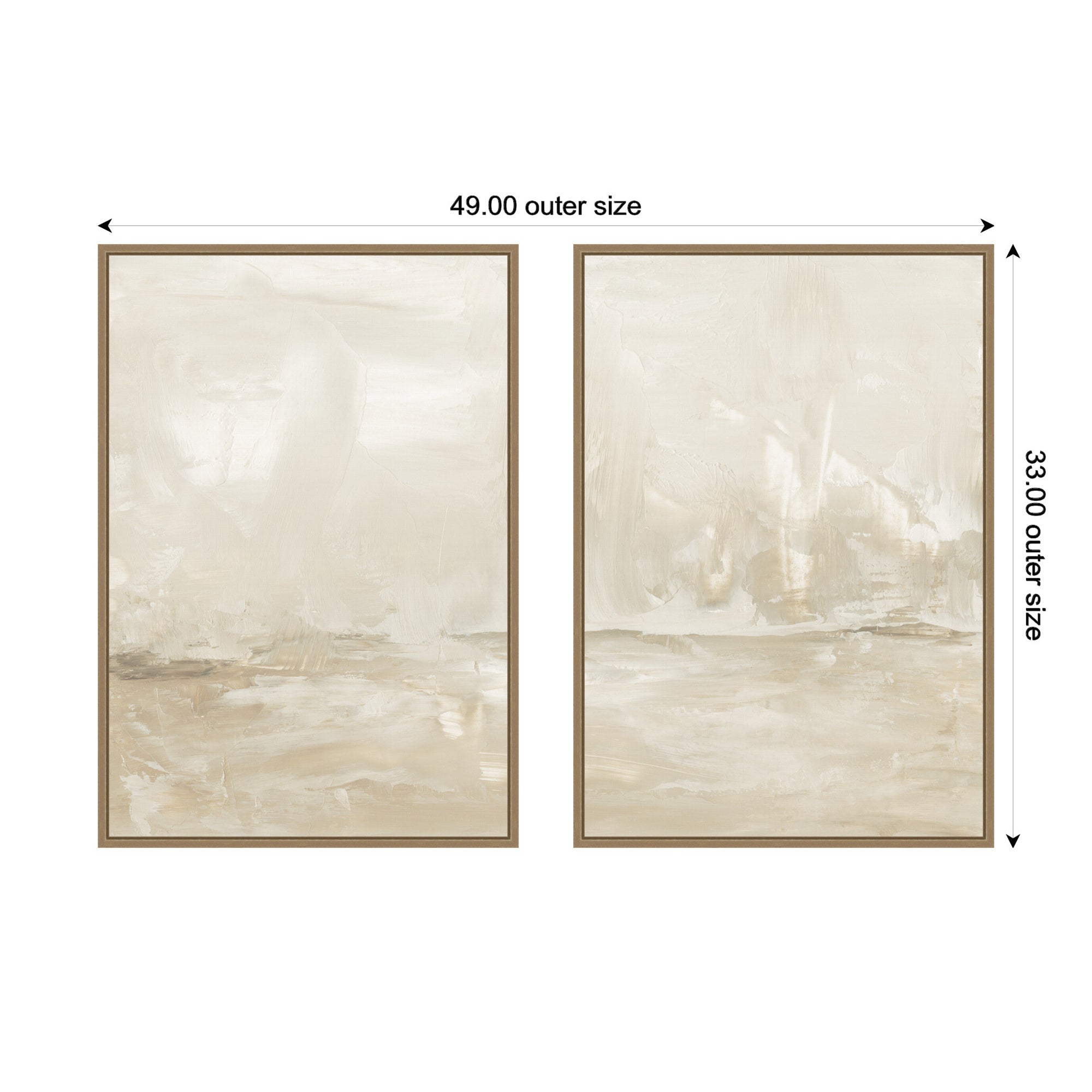 Art Set 2 Piece Set 23x33 Sylvie Dark Gold 2