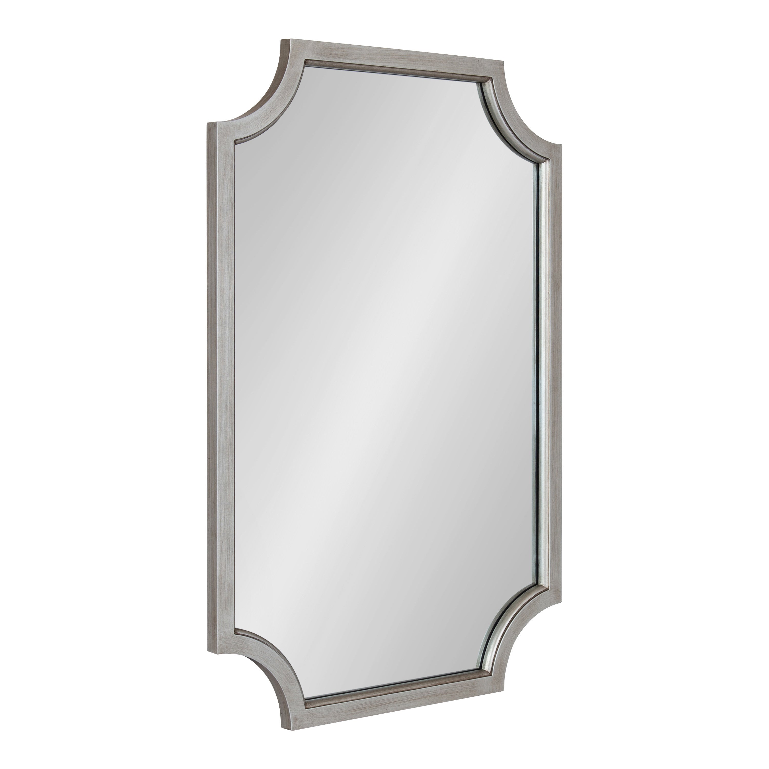 Scallop Mirror Silver 24x36 1
