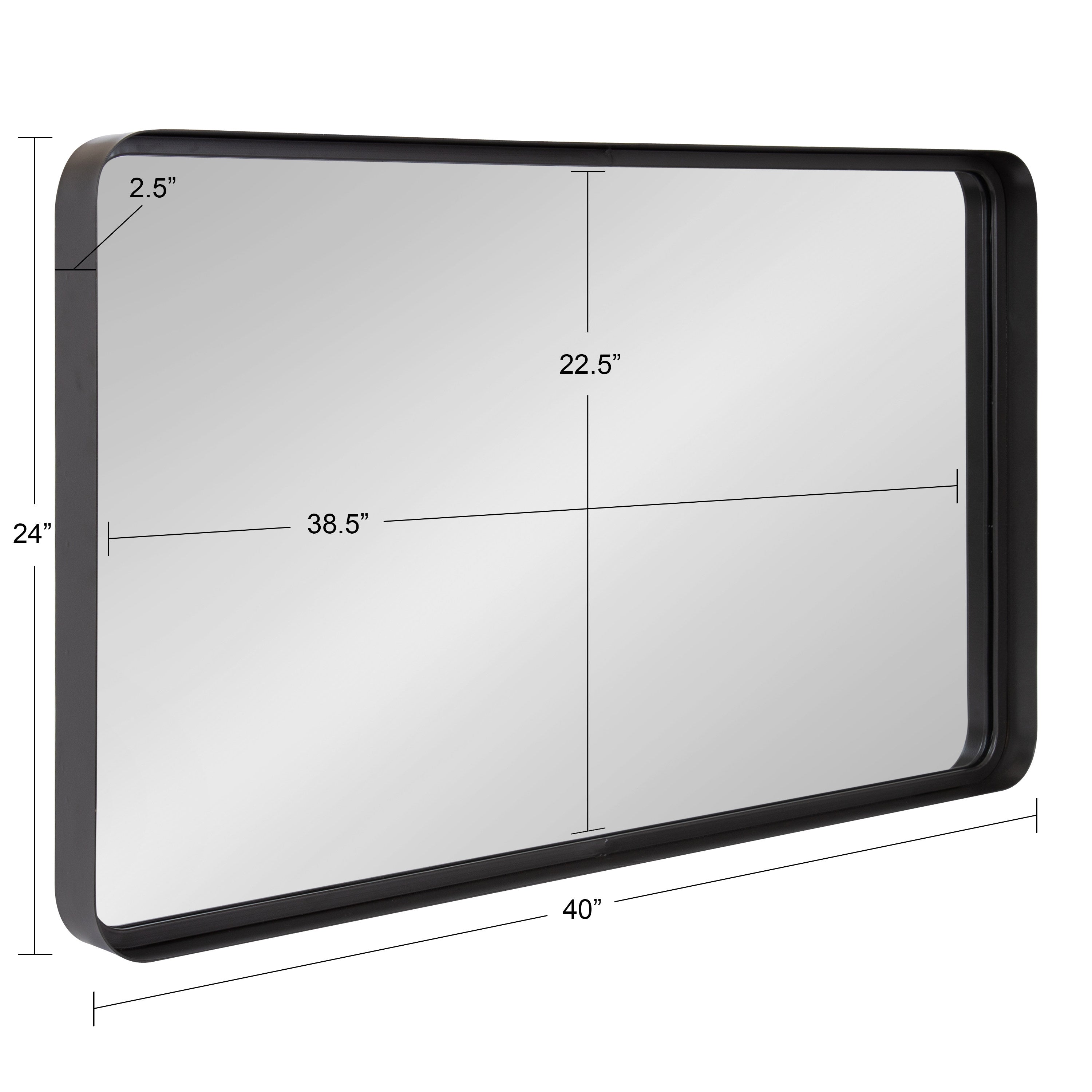 Rectangle Mirror 40x24 Gray 5