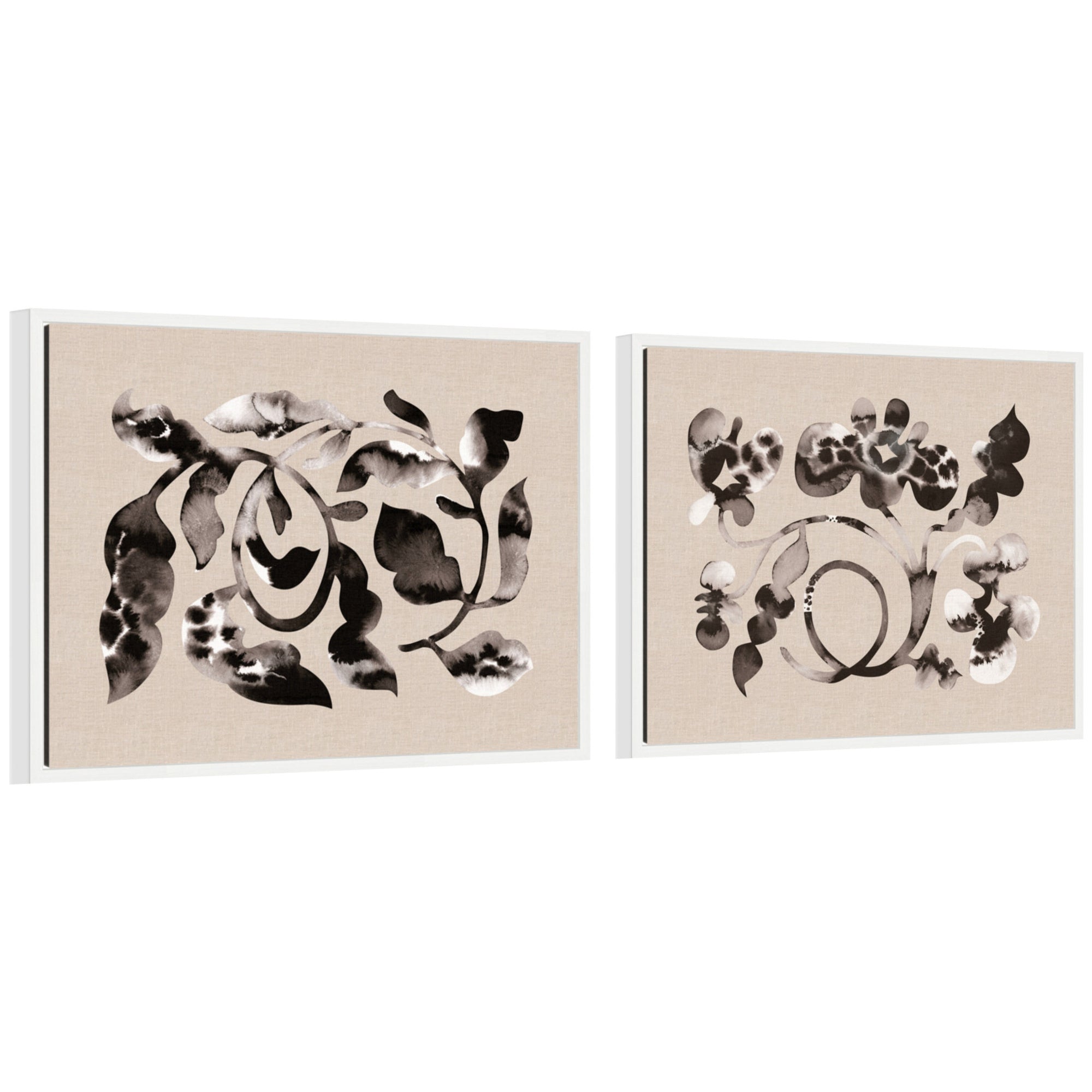 Framed Canvas Sylvie White 2 Piece Set 18x24 1