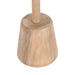 Side Table White Natural Beige 14x14x24 3