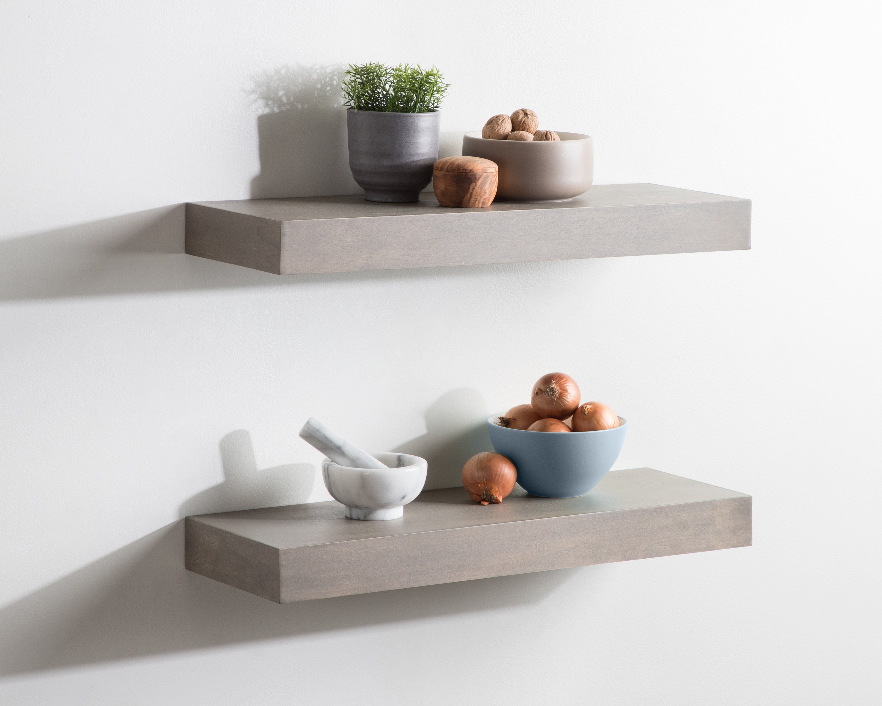 Floating Shelf 2 Piece 24 Inch Gray 7