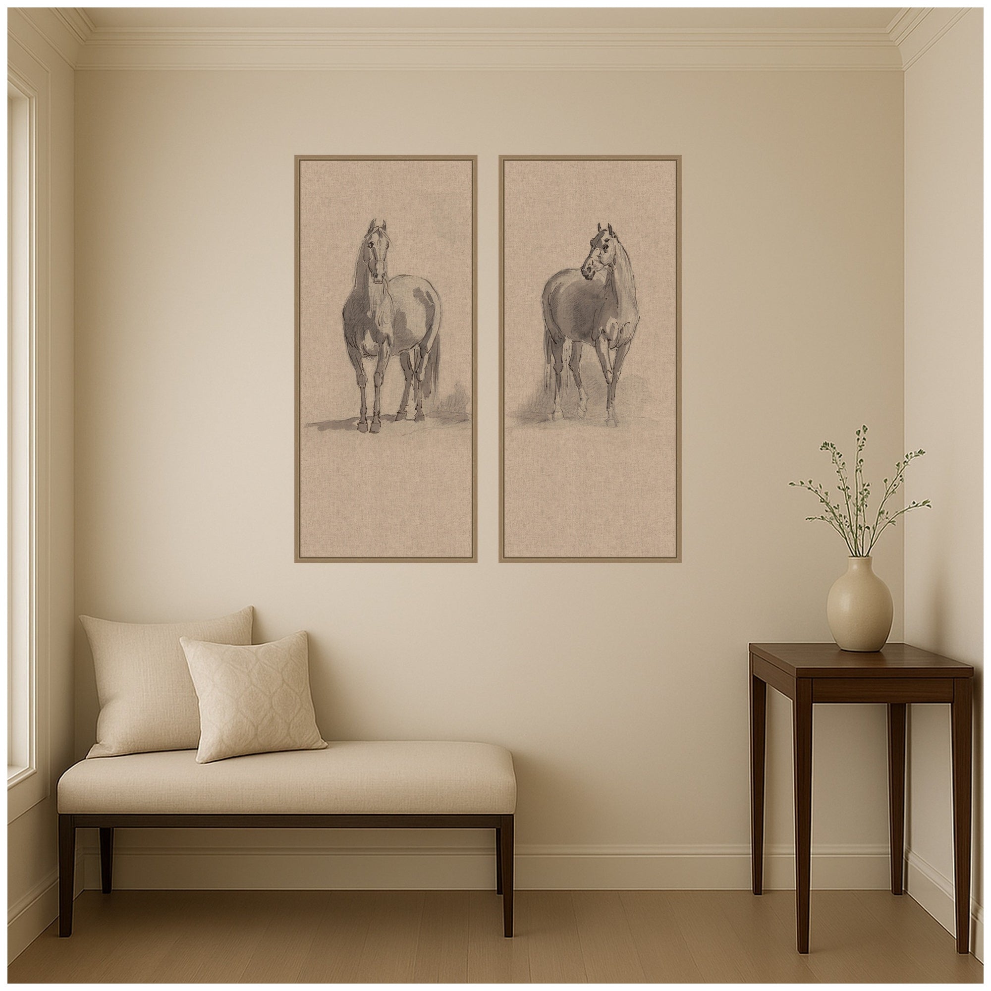Art Set 2 Piece Set 18x40 Sylvie Dark Gold 6