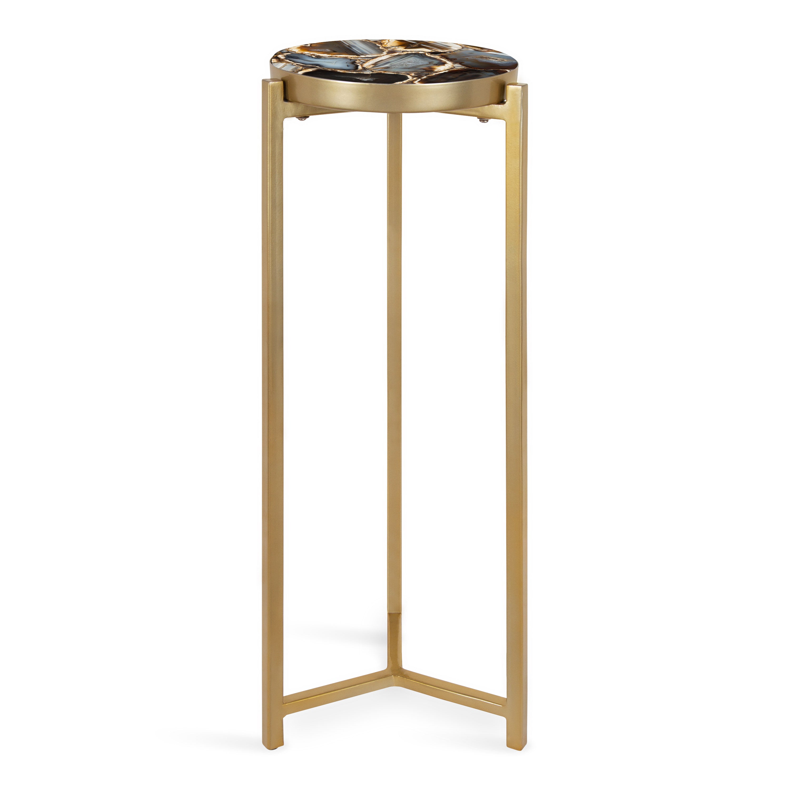 Drink Table Black Gold 9x9x23 1