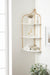 Accent Shelf White Gold 17x12x35 6