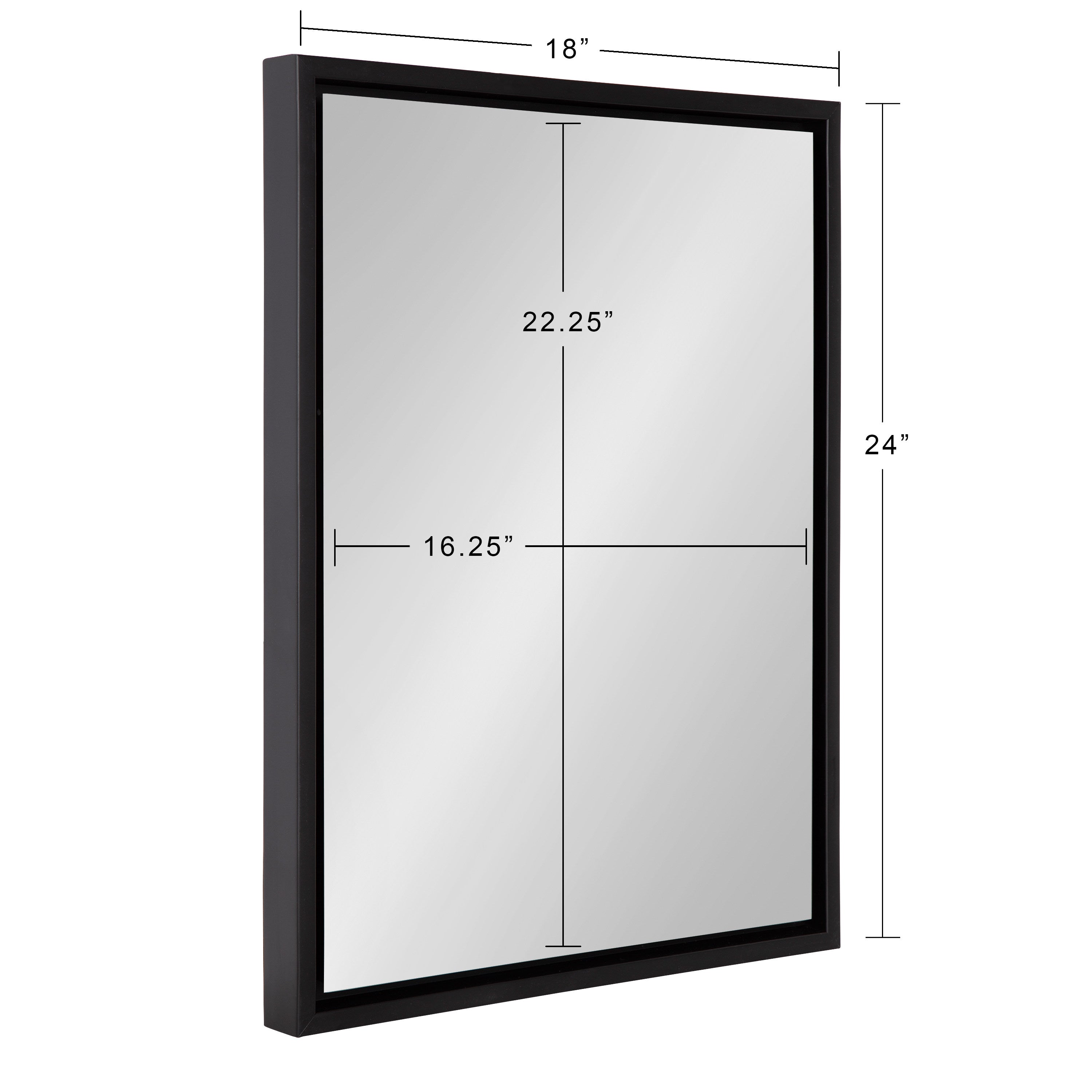 Rectangle Mirror Black 18x24 5