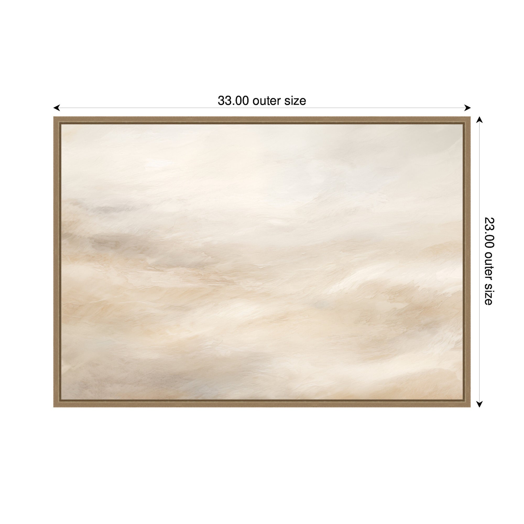 Framed Canvas 33x23 Sylvie Dark Gold 2