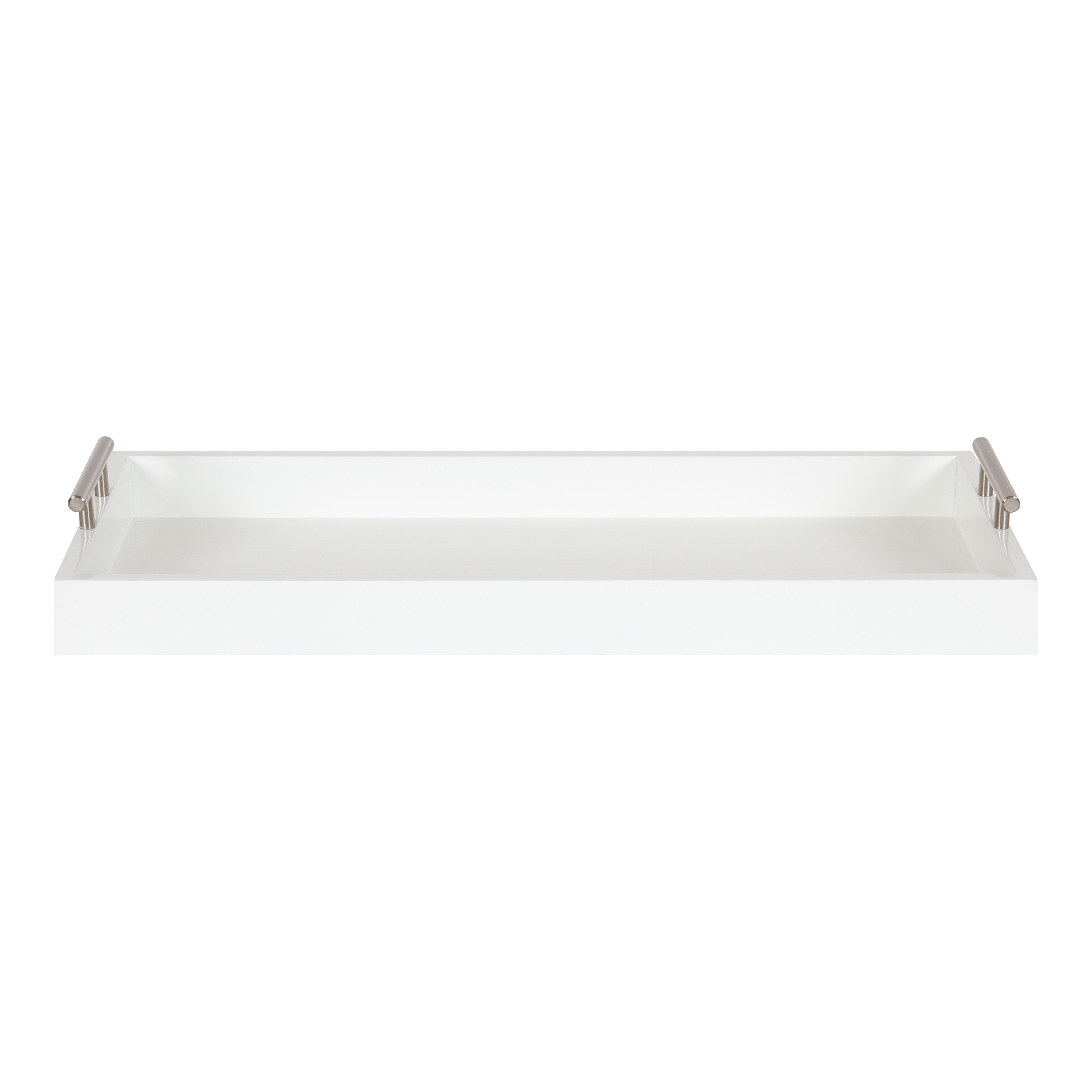 Single Tray White Silver 10x24 3