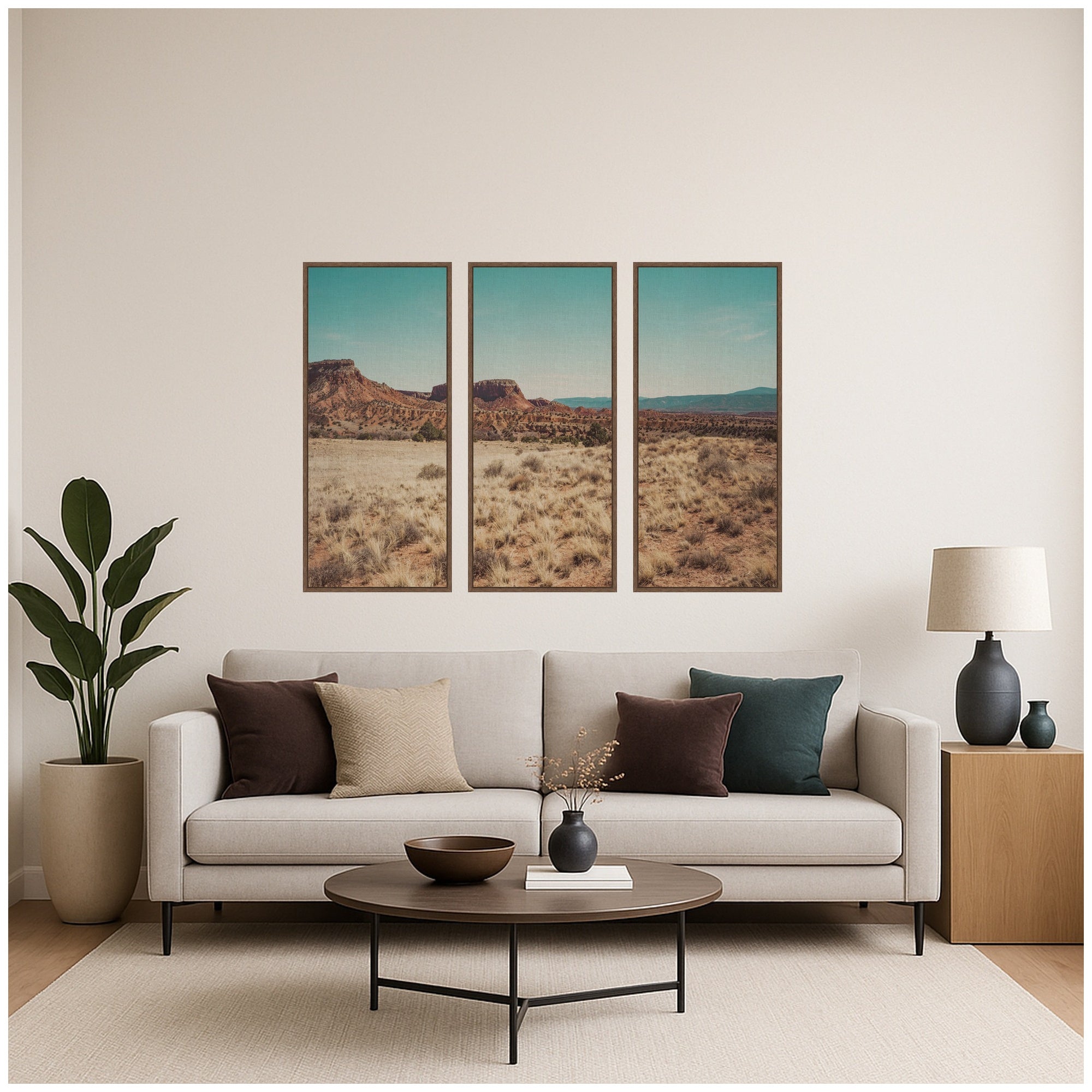 Art Set Sylvie Walnut 3 Piece Set 18x40 5