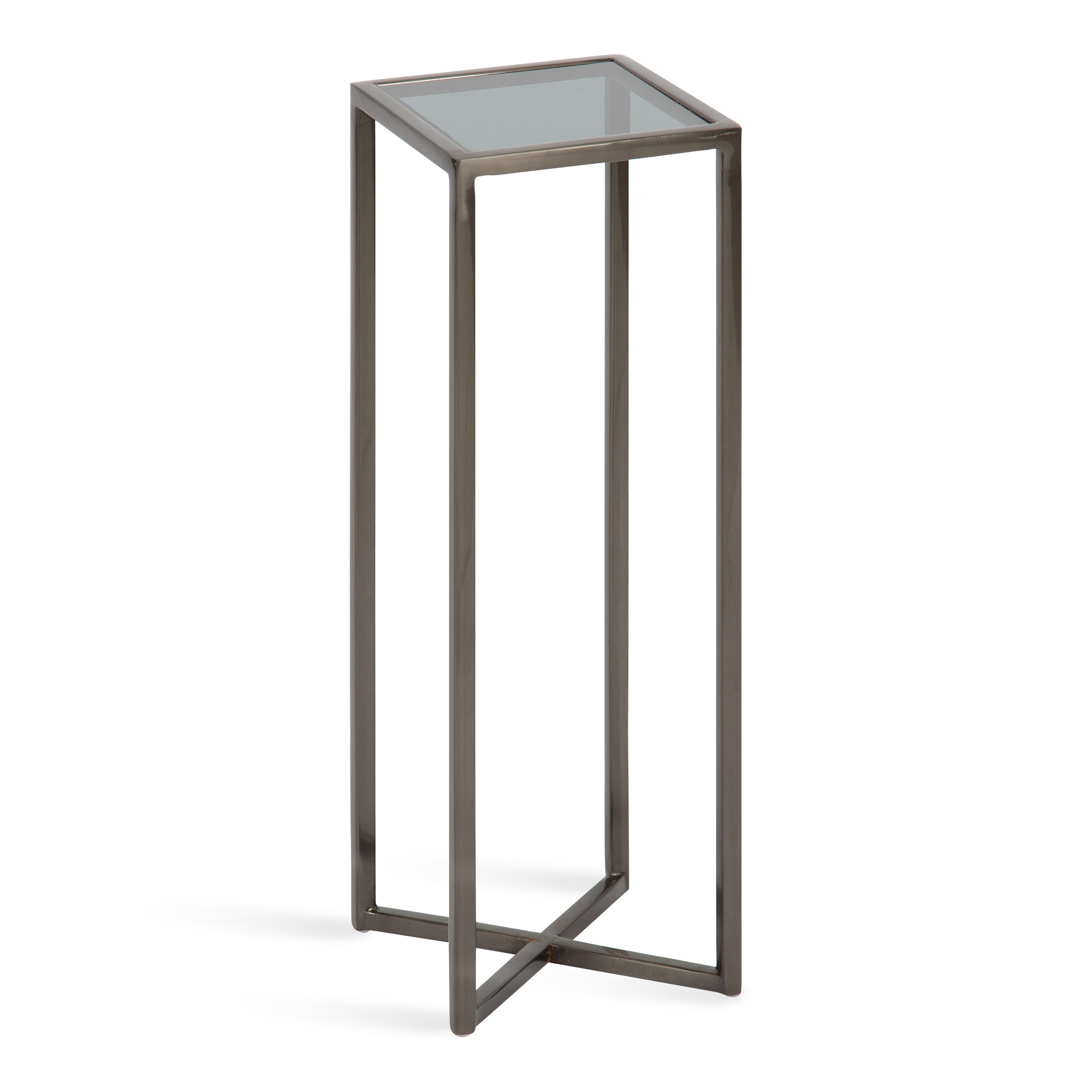 Side Table Black Pewter 7x7x21 1