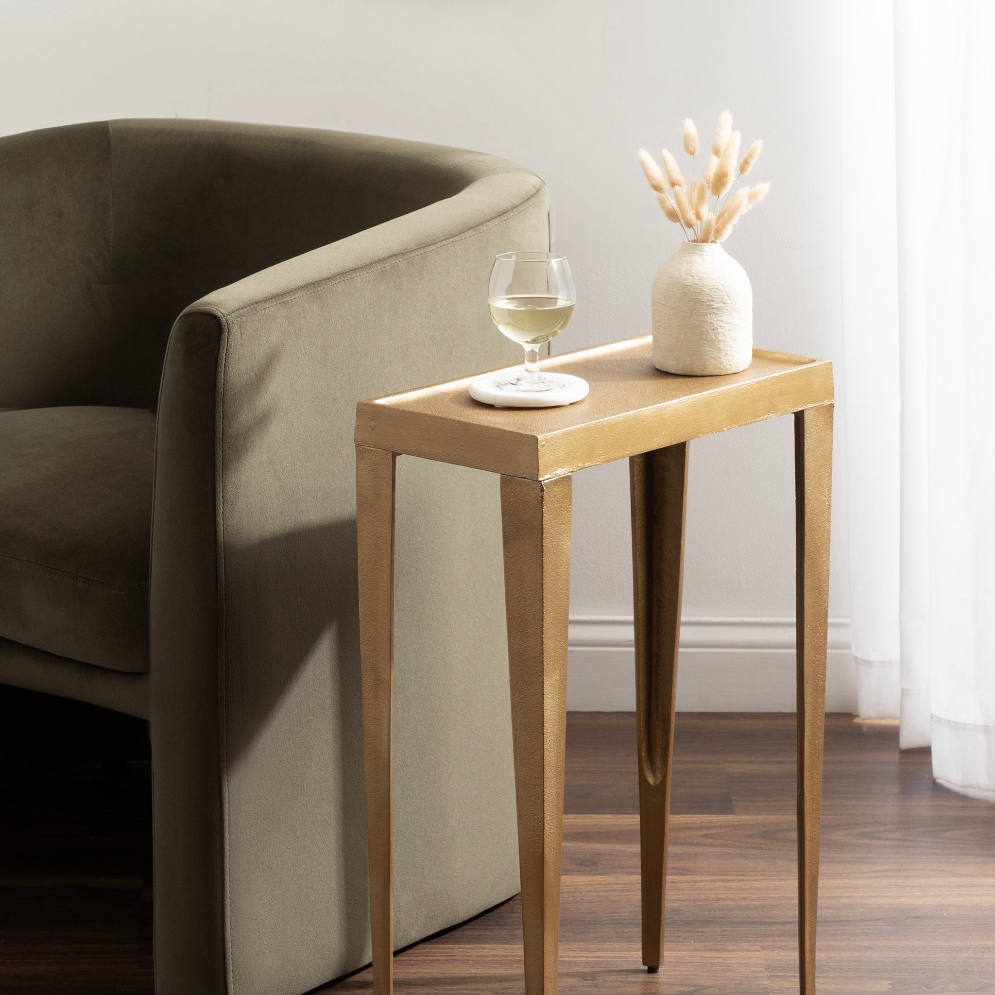 Side Table 16x8x25 Gold 6