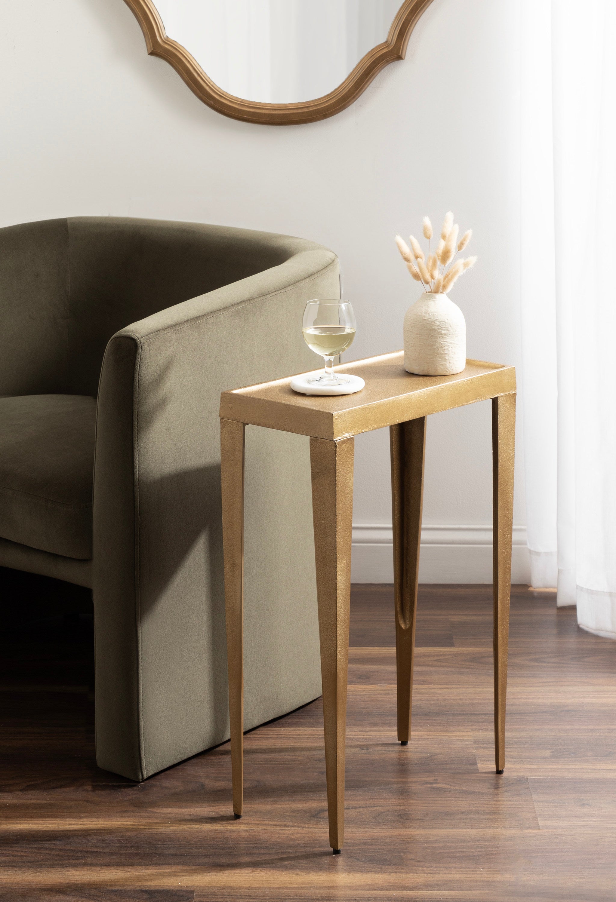 Side Table 16x8x25 Gold 6