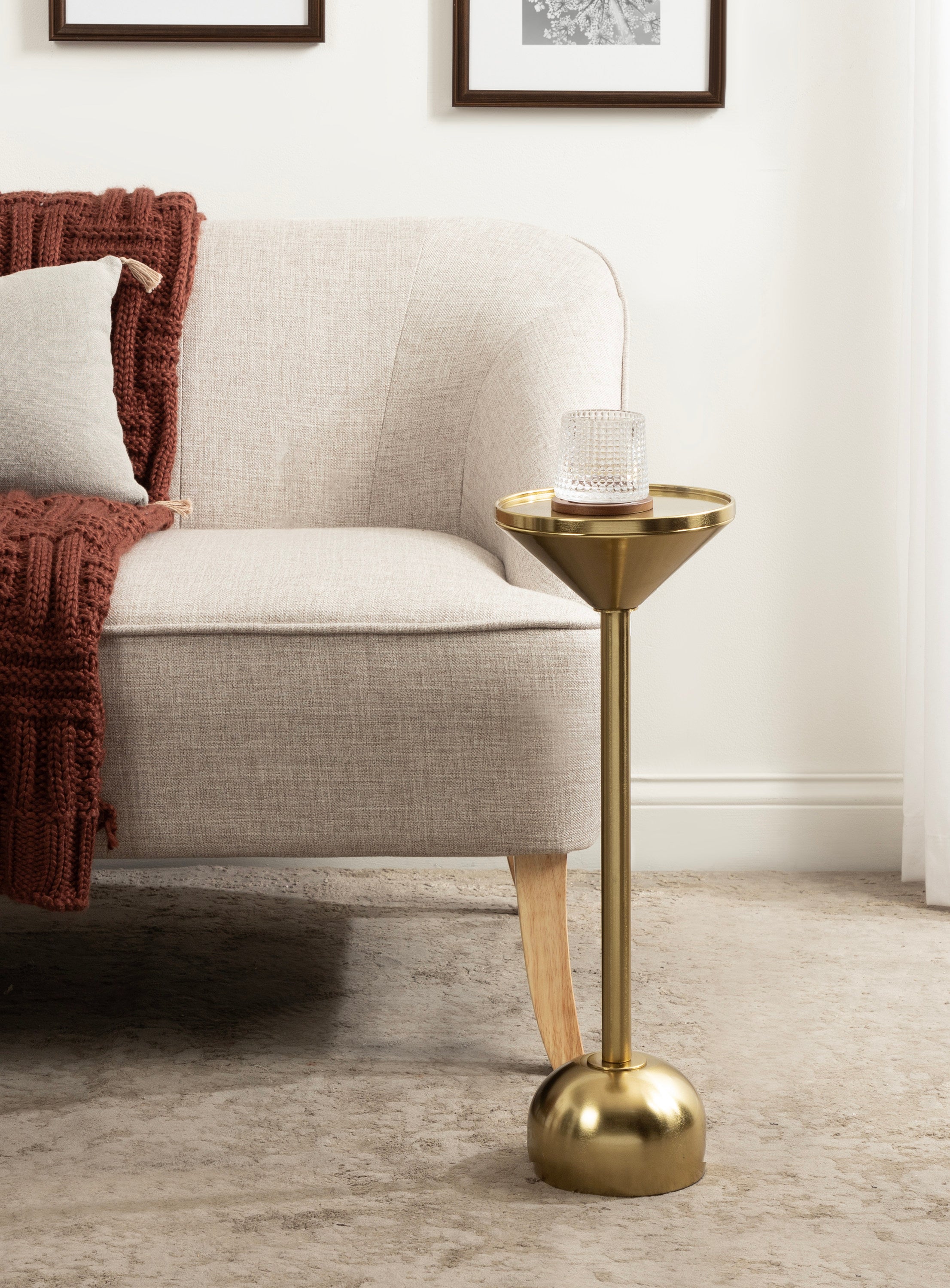 Drink Table Gold 8x8x23 6