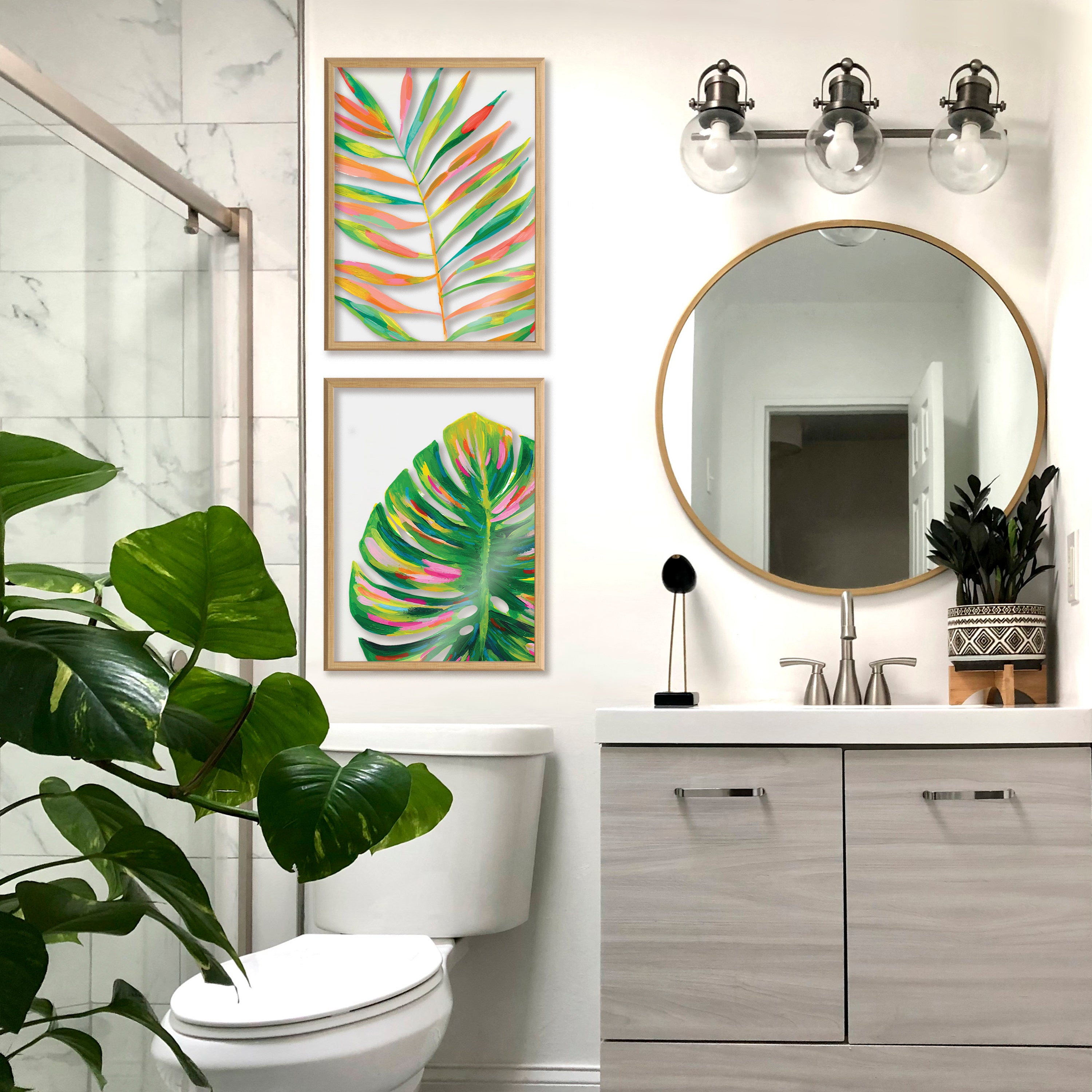 Blake Monstera Framed Printed Art by Jessi Raulet of Ettavee