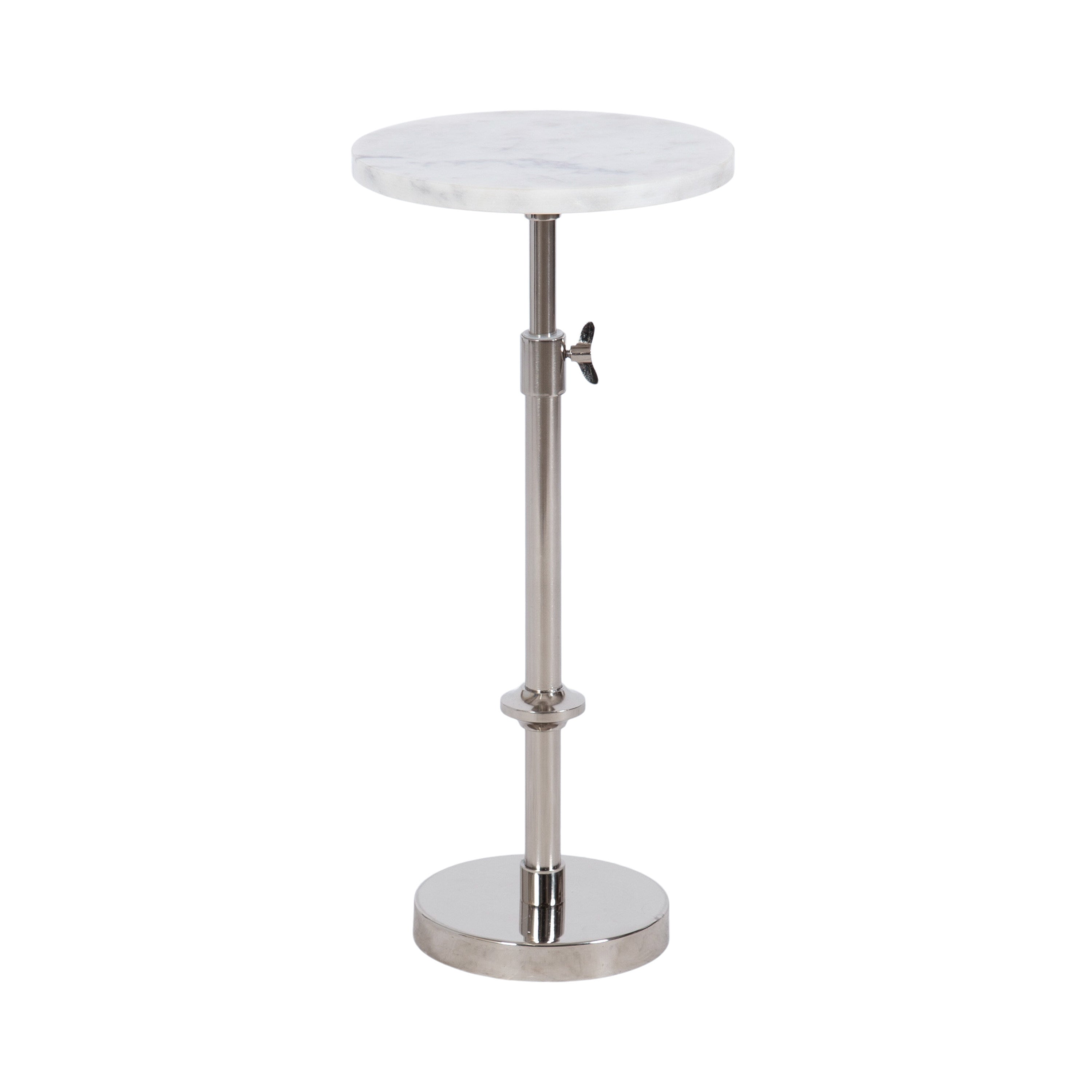 Drink Table White Silver 10x10x30 1