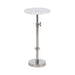 Drink Table White Silver 10x10x30 1