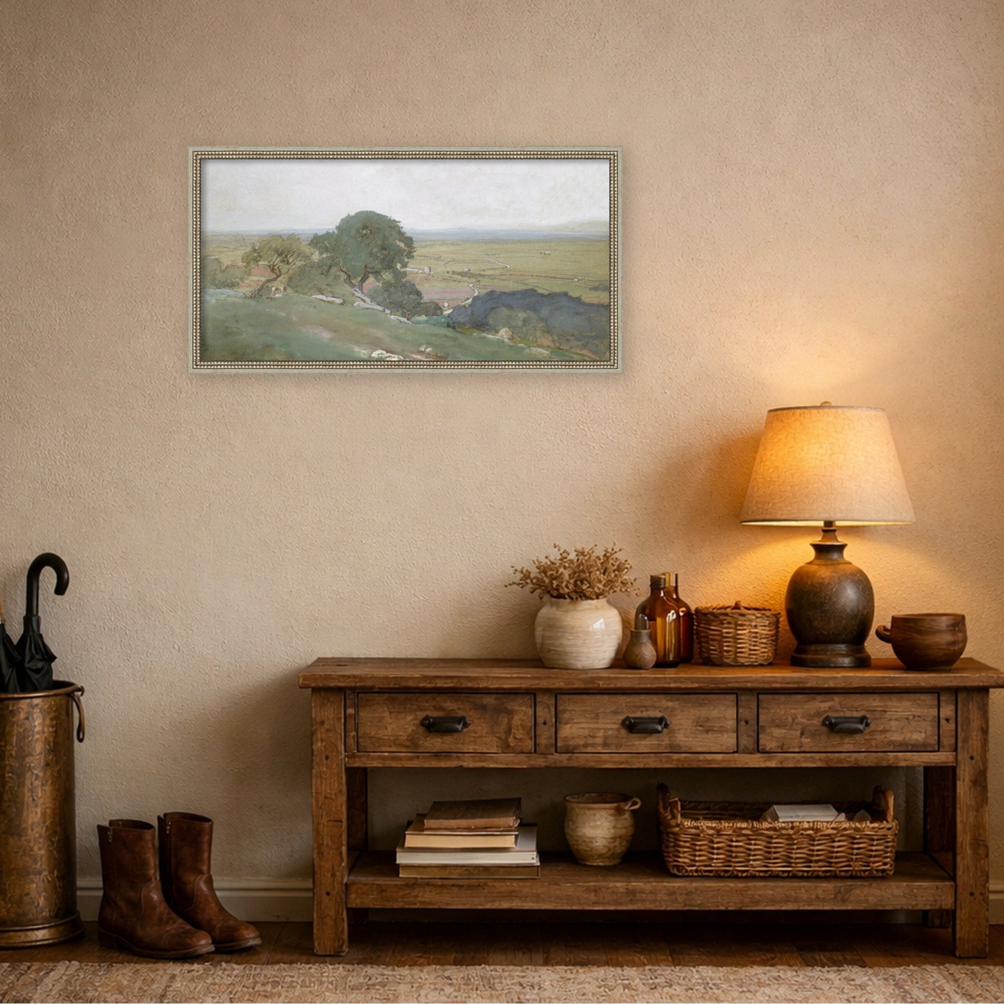 Mounted Canvas 38x20 Castellan Silver 6