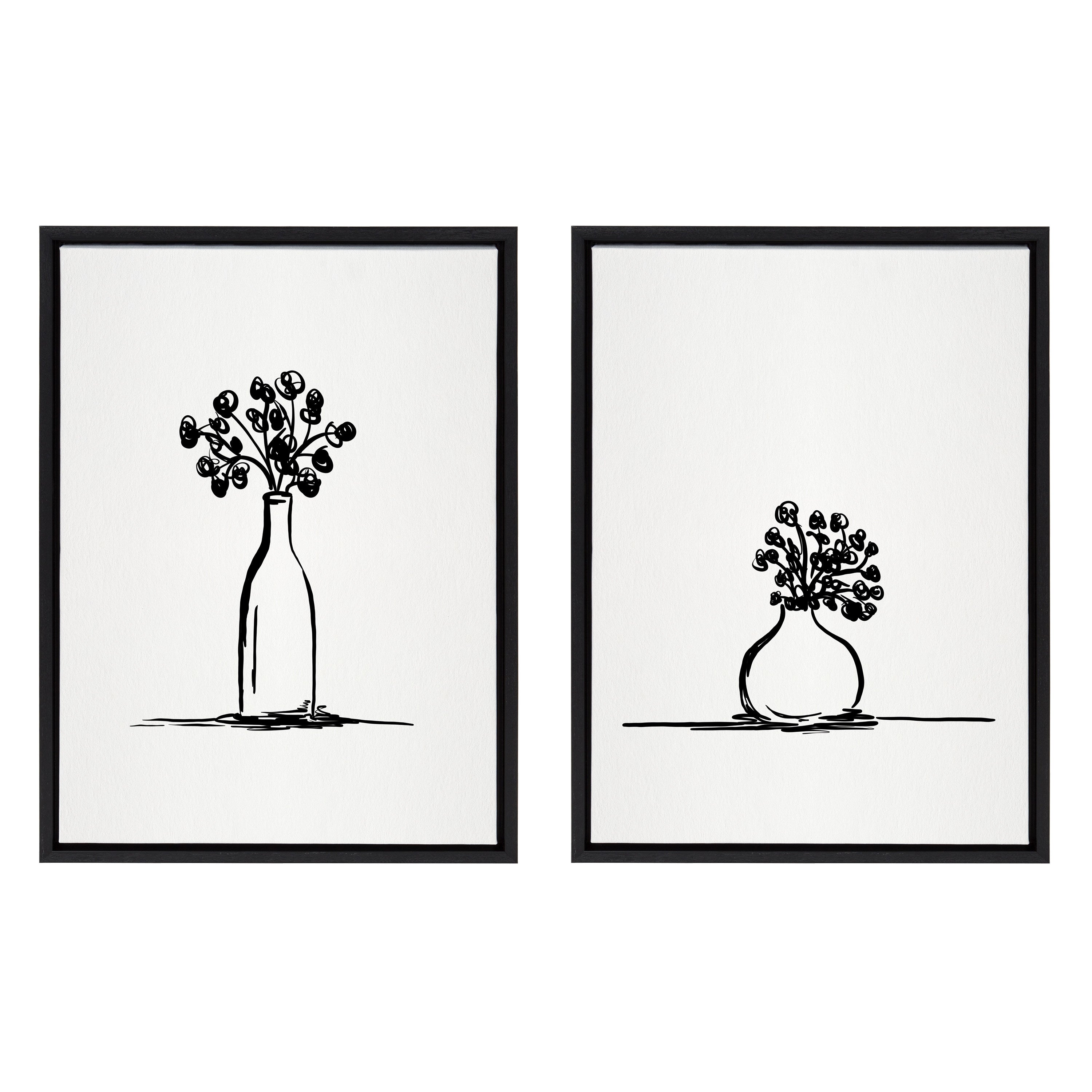 Art Set Sylvie Black 2 Piece Set 18x24 1