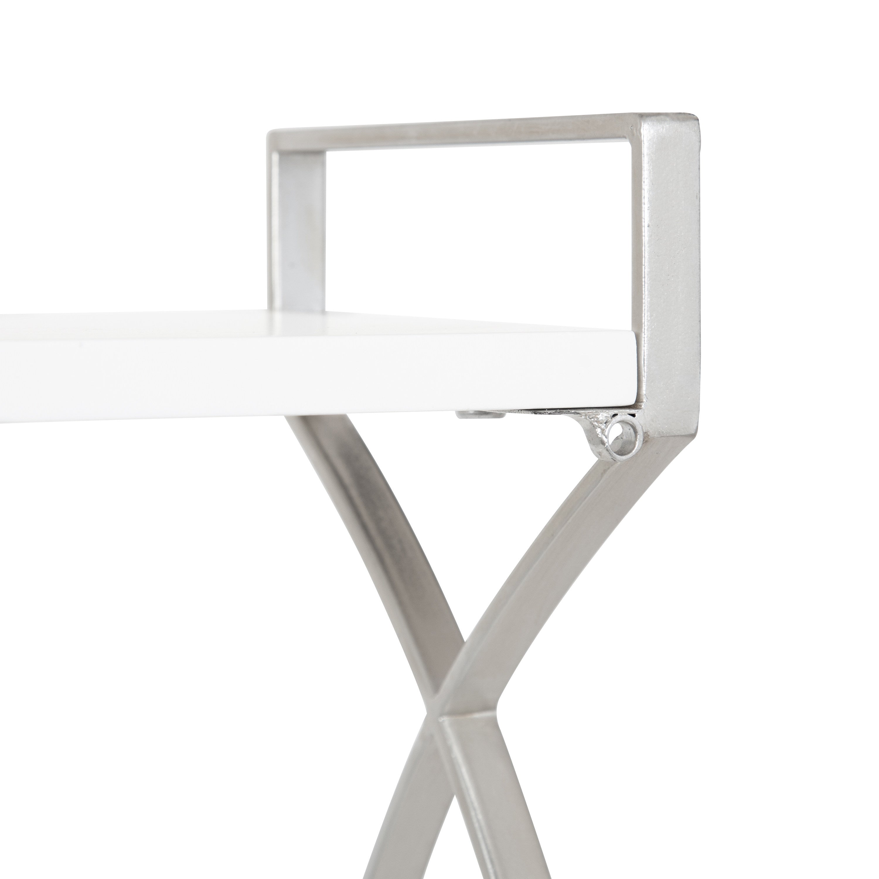 Accent Shelf 18x7x28 Silver White 5