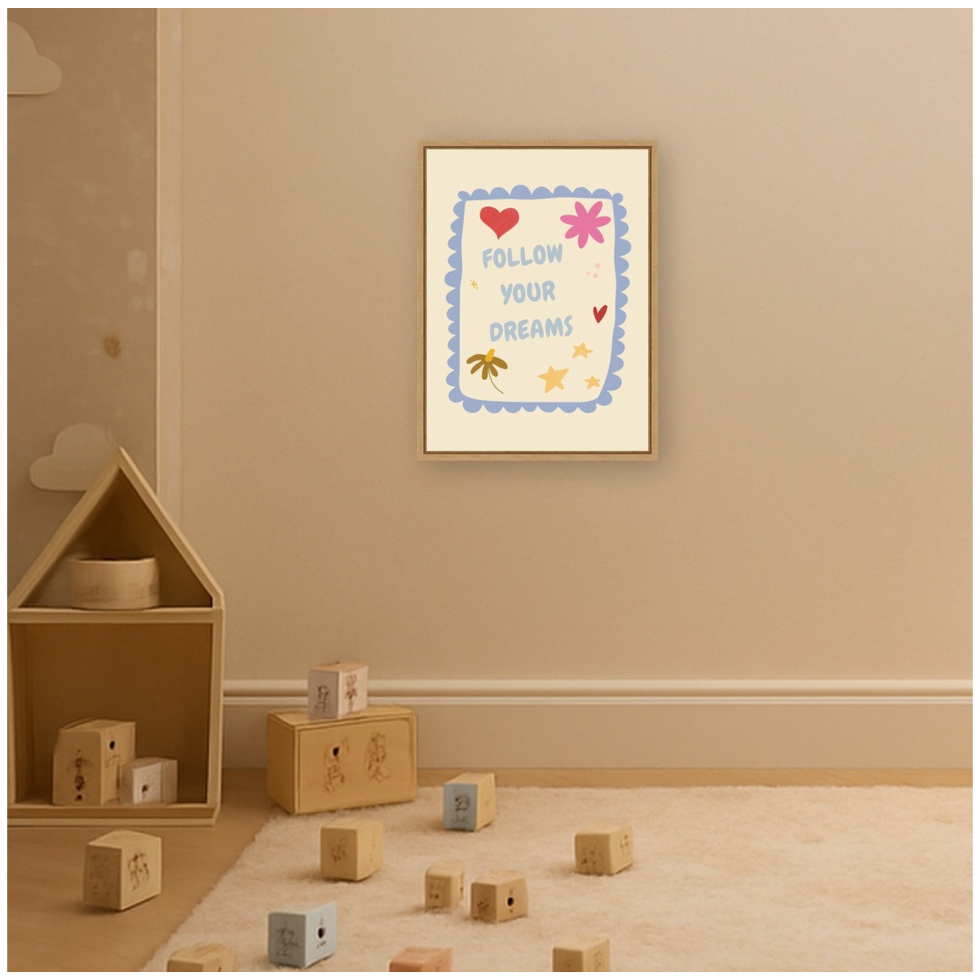 Follow Your Dreams by Laura Moss Framed Canvas Wall Art Print