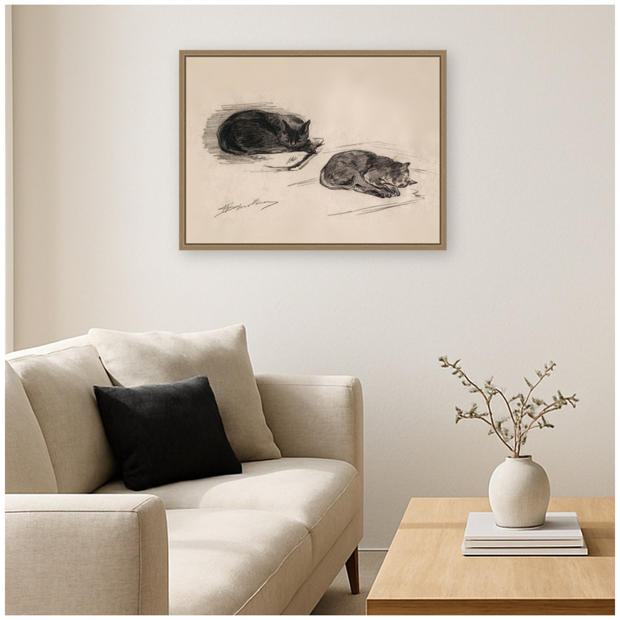Framed Canvas 24x18 Sylvie Dark Gold 7