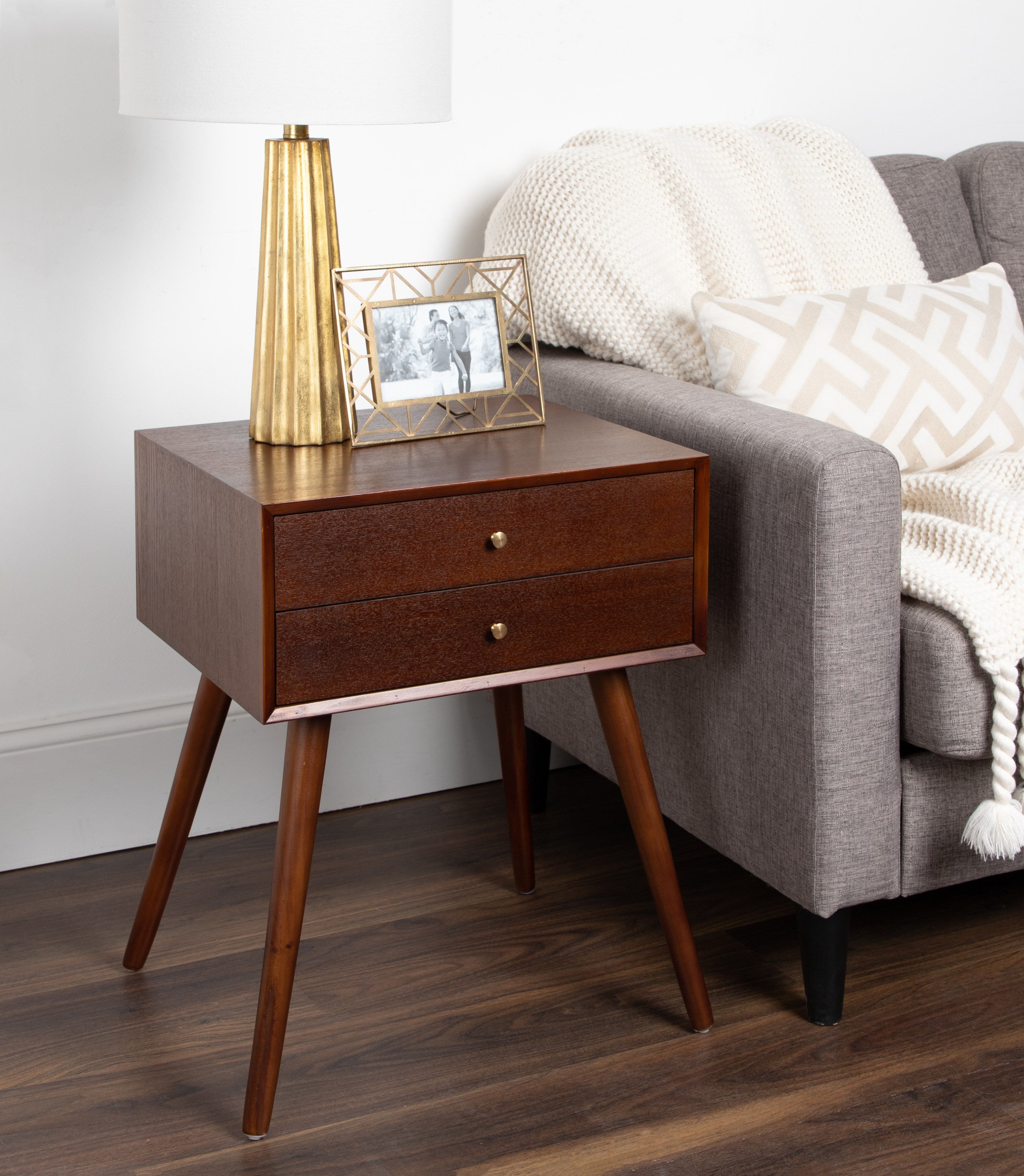 Finco Side Table with 2 Drawers
