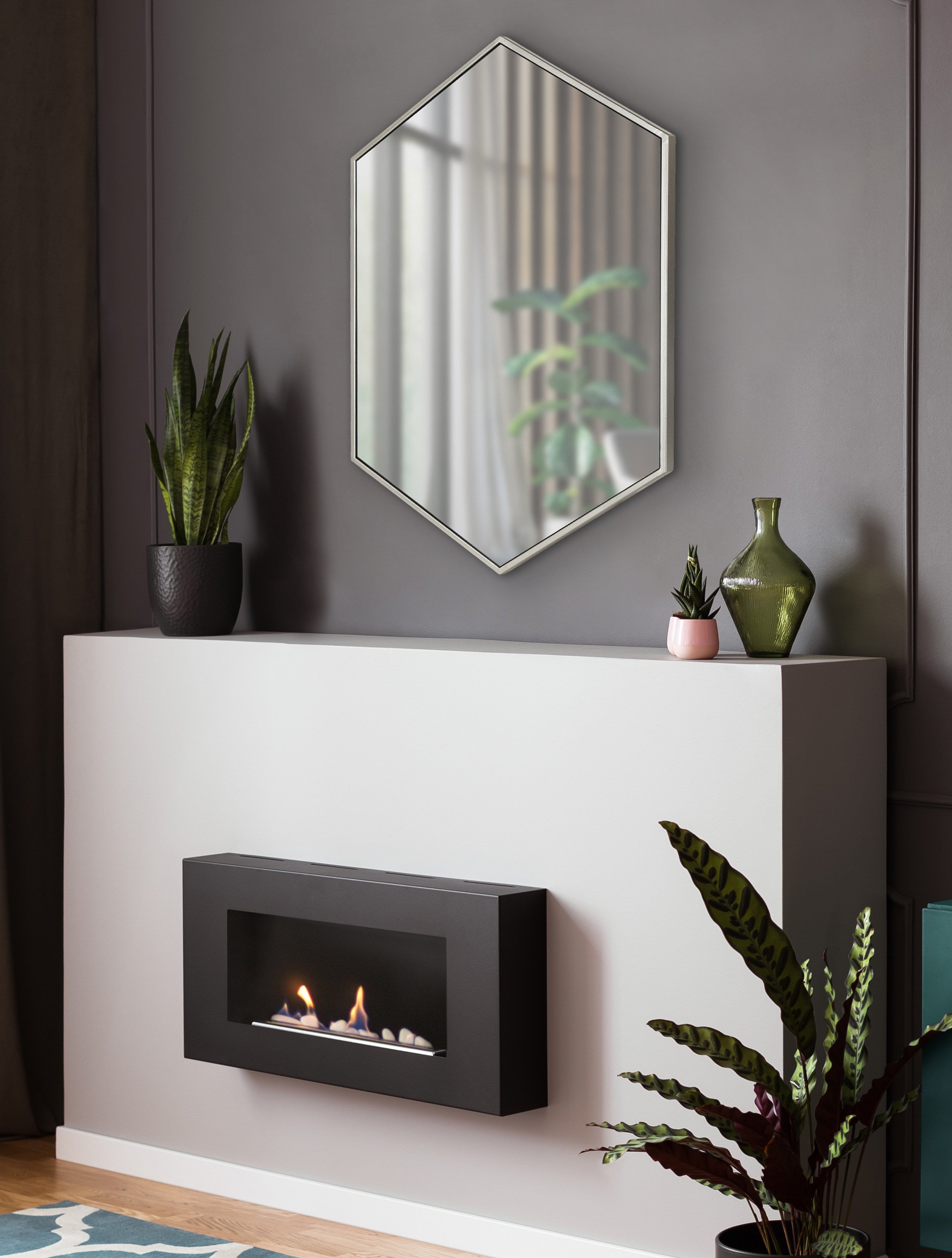 McNeer Hexagon Metal Wall Mirror