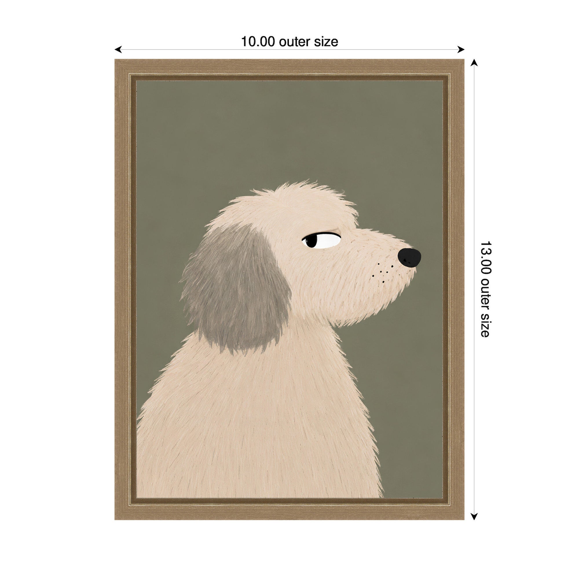 Framed Canvas 10x13 Sylvie Dark Gold 2