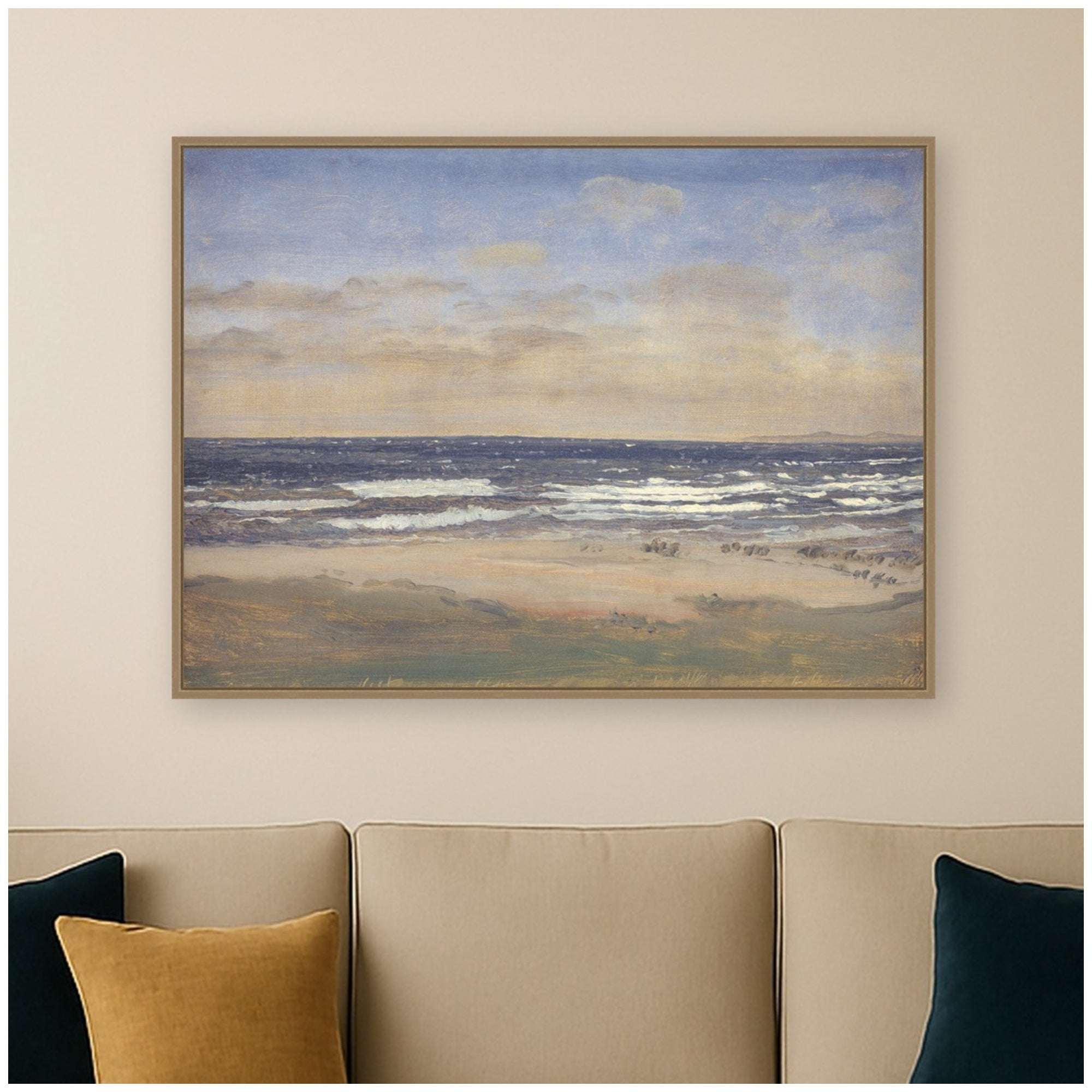 Framed Canvas 38x28 Sylvie Dark Gold 6