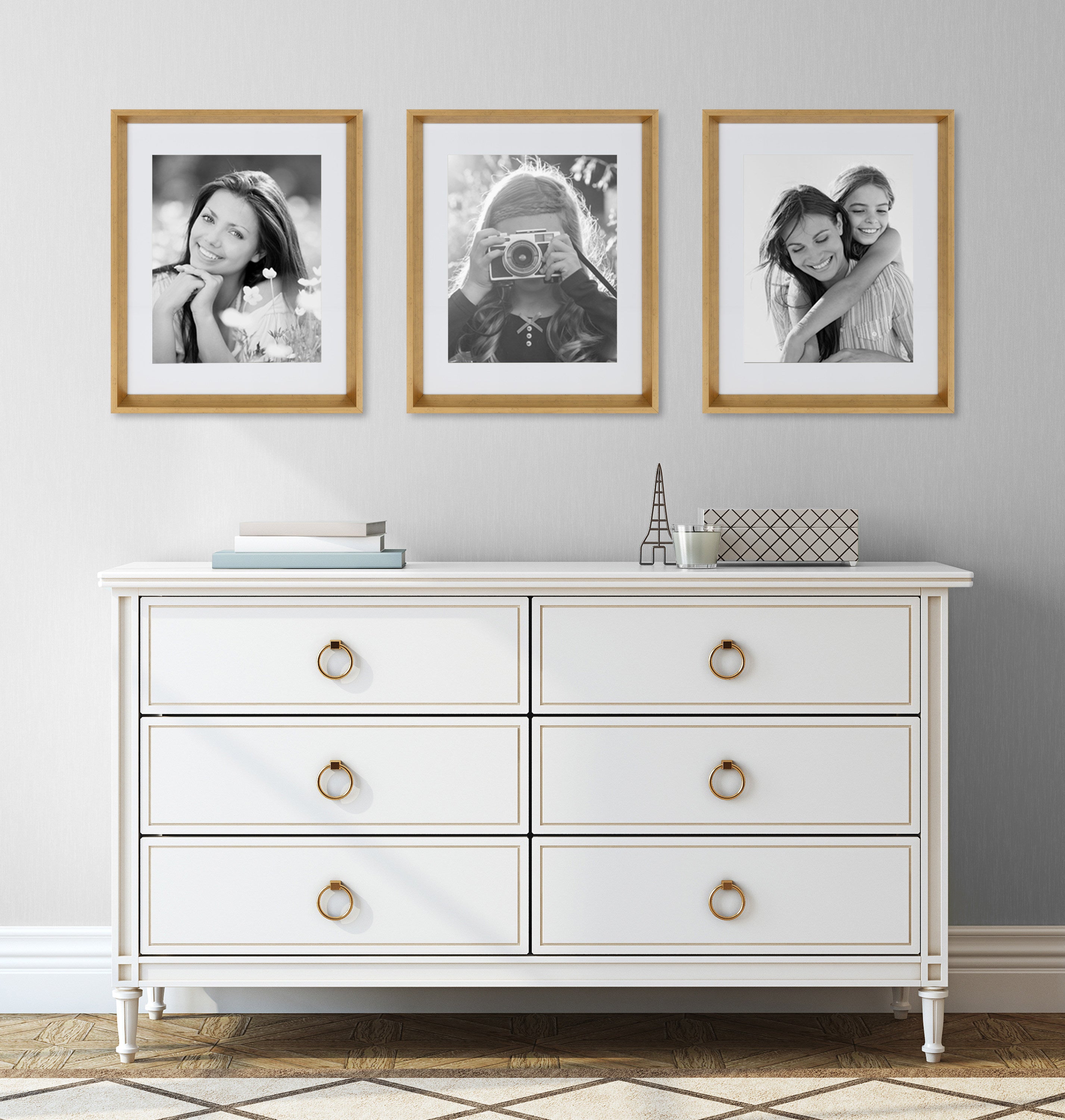 Wall Frame Gold 14x18 matted to 11x14 6