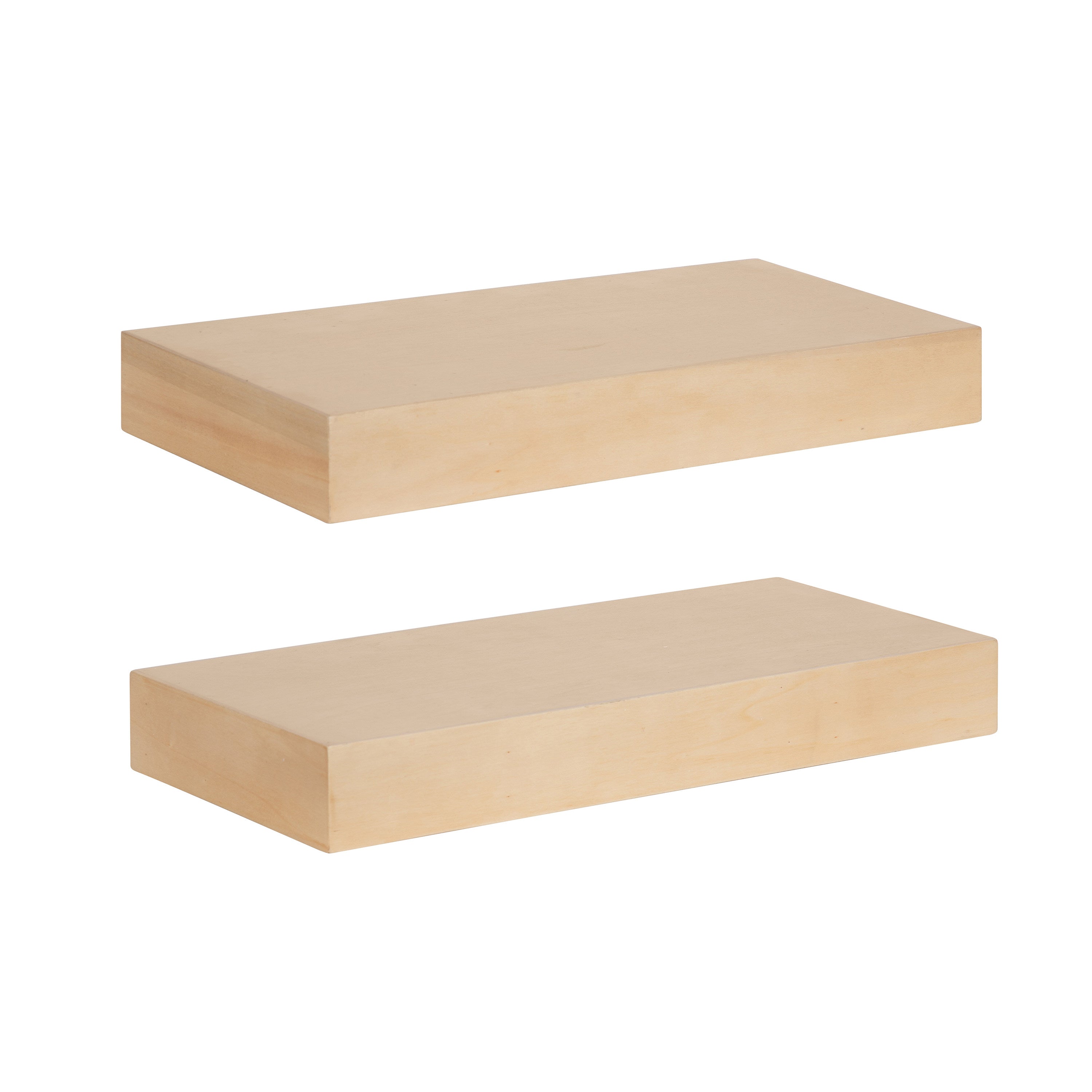 Floating Shelf 2 Piece 18 Inch Natural 1
