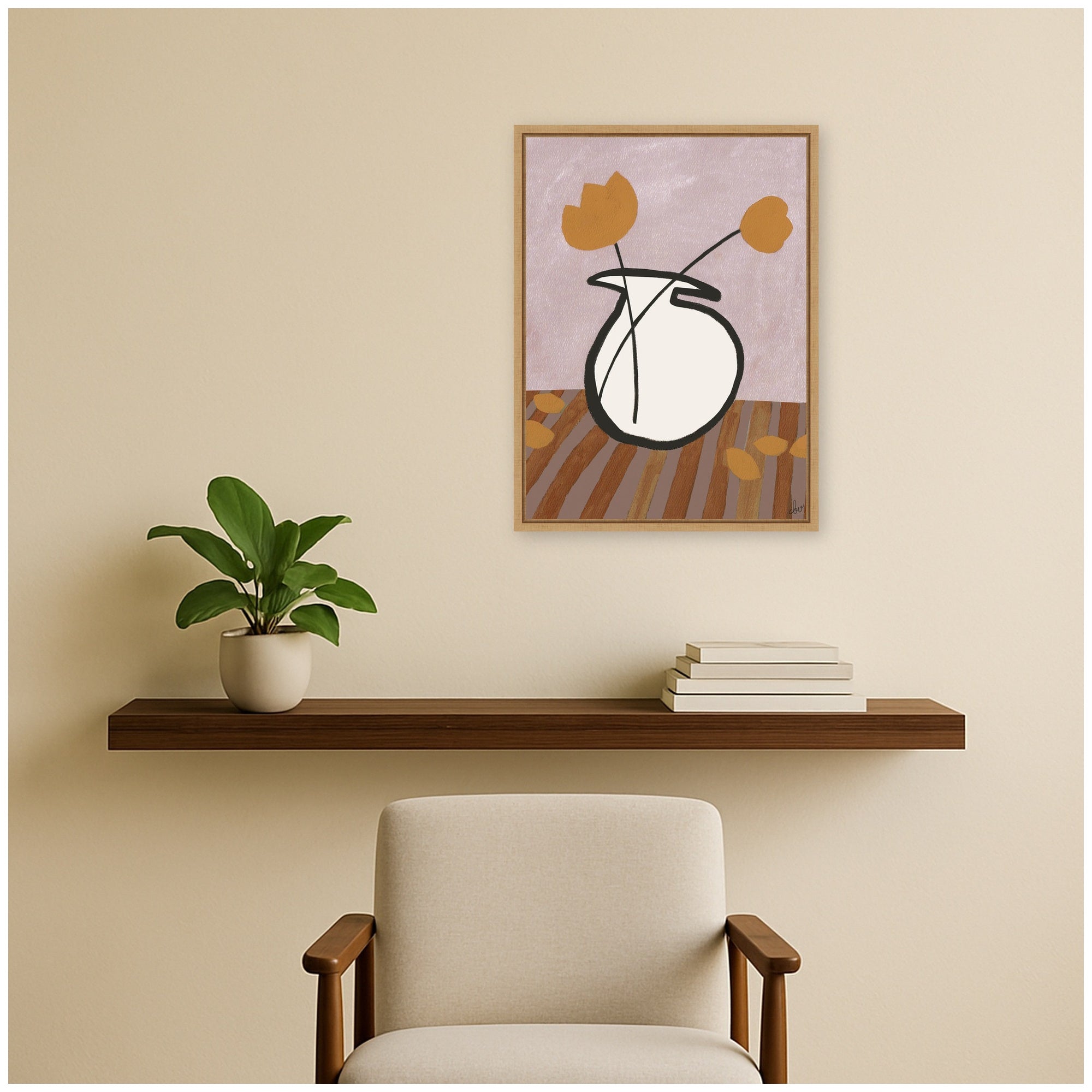 Framed Canvas 18x24 Sylvie Natural 6