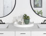 Single Tray White Silver 15.5" Diameter 6