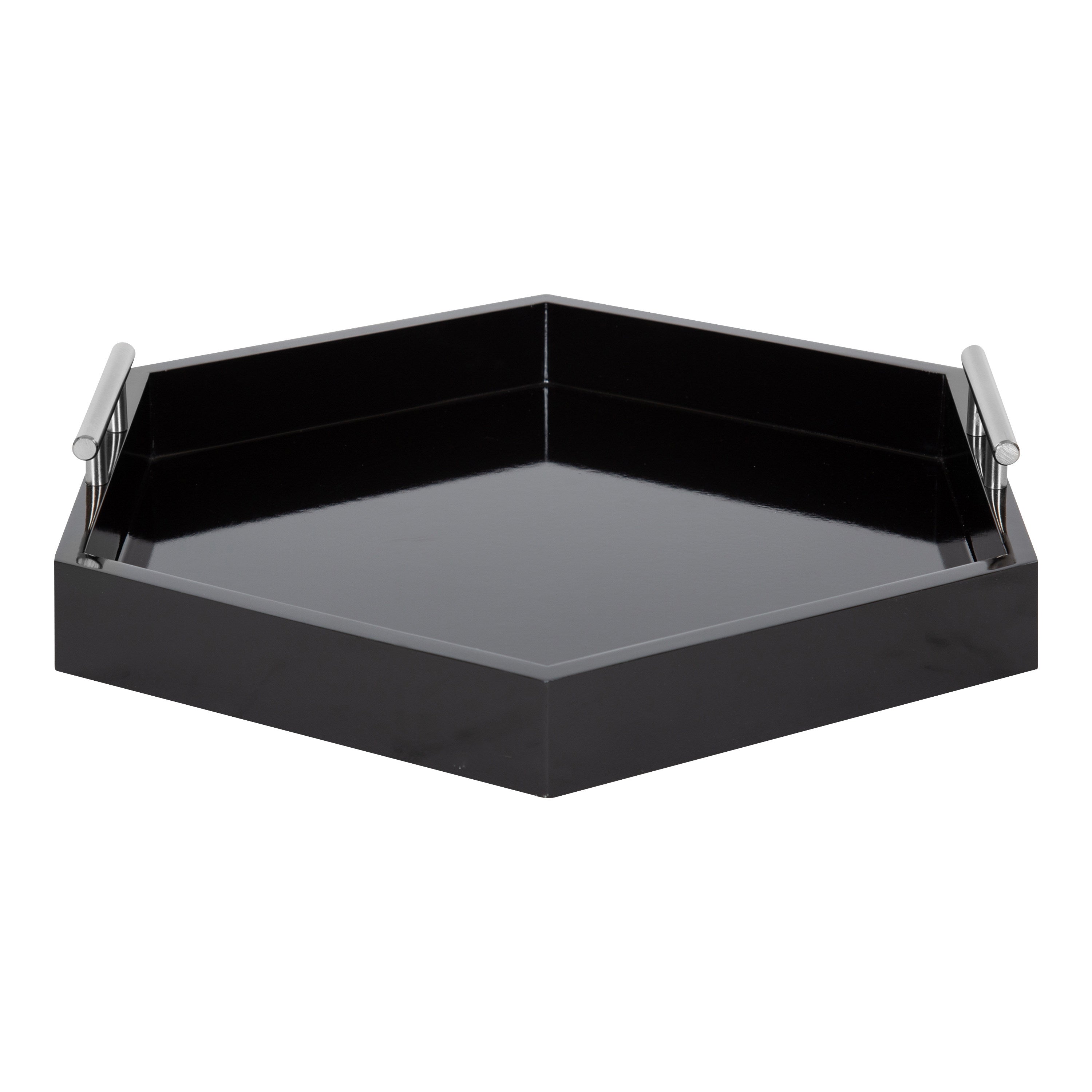 Single Tray Black Silver 18x18 2