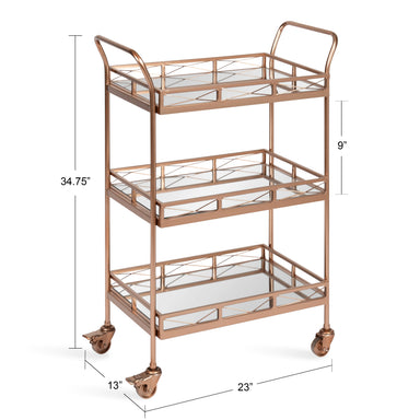 Bar Cart 23x13x35 Rose Gold 2