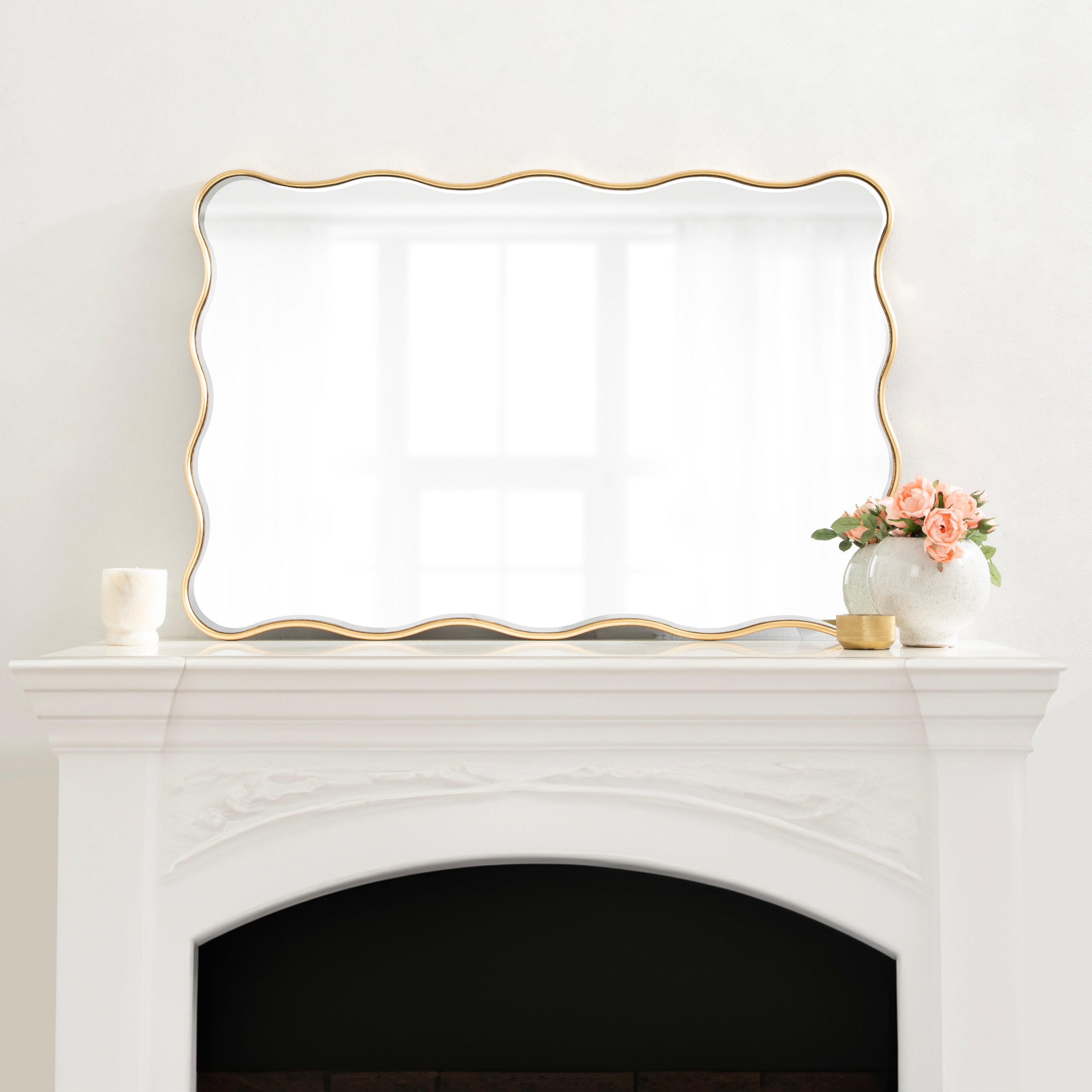 Viona Rectangle Scalloped Mirror