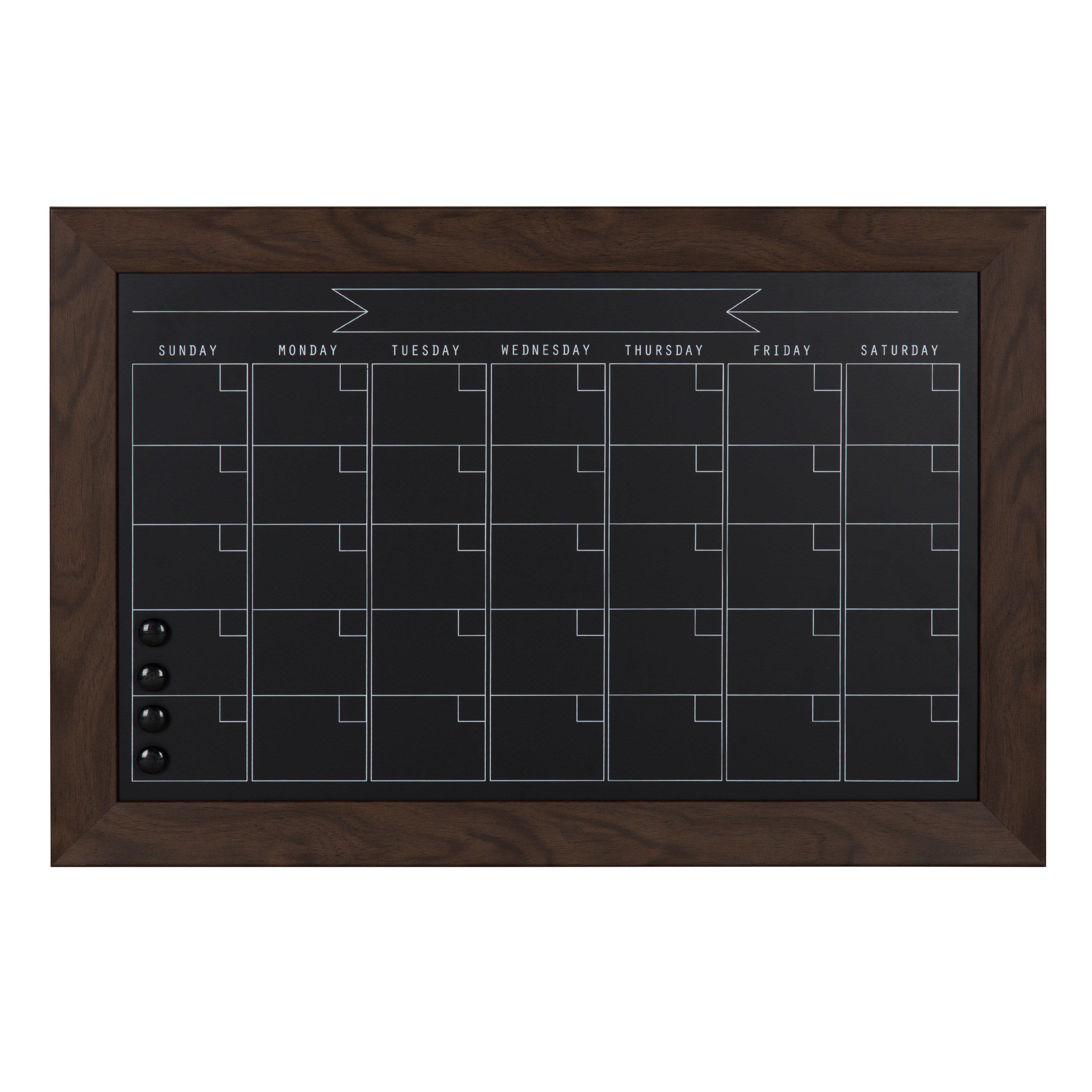 Monthly Calendars Walnut Brown 18x27 1