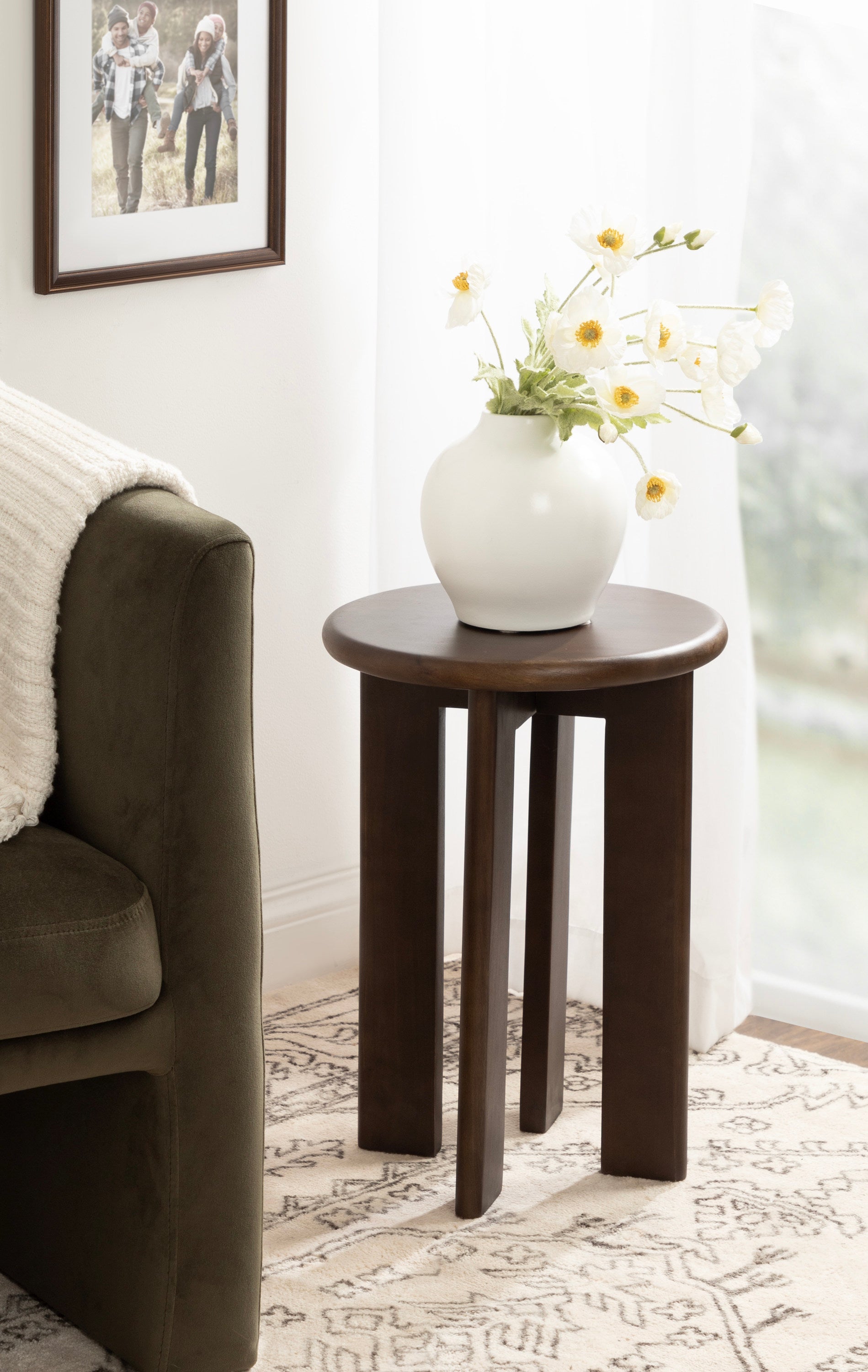 Side Table Dark Brown 14x14x20 7