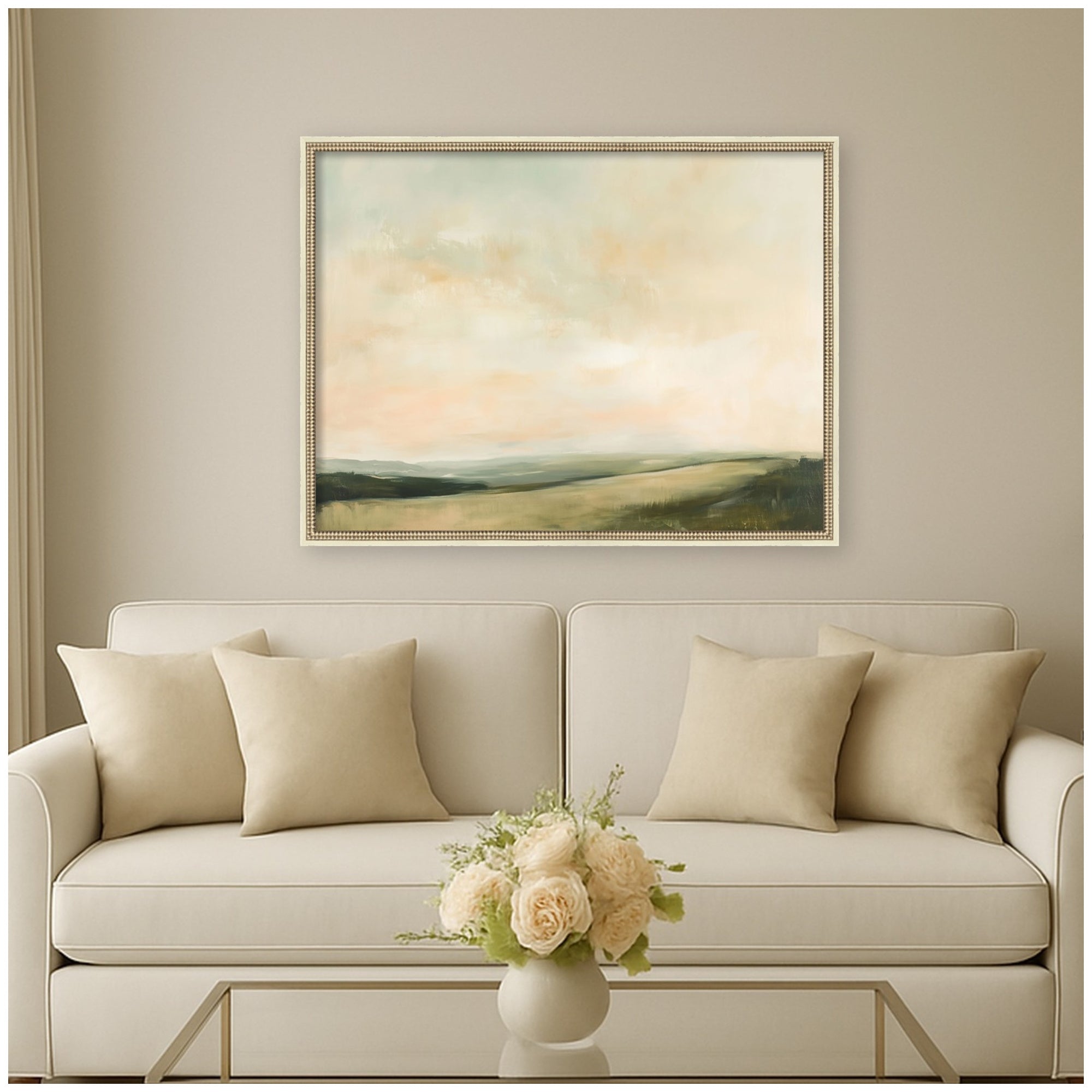 Mounted Canvas 42x32 Castellan Distressed White 6