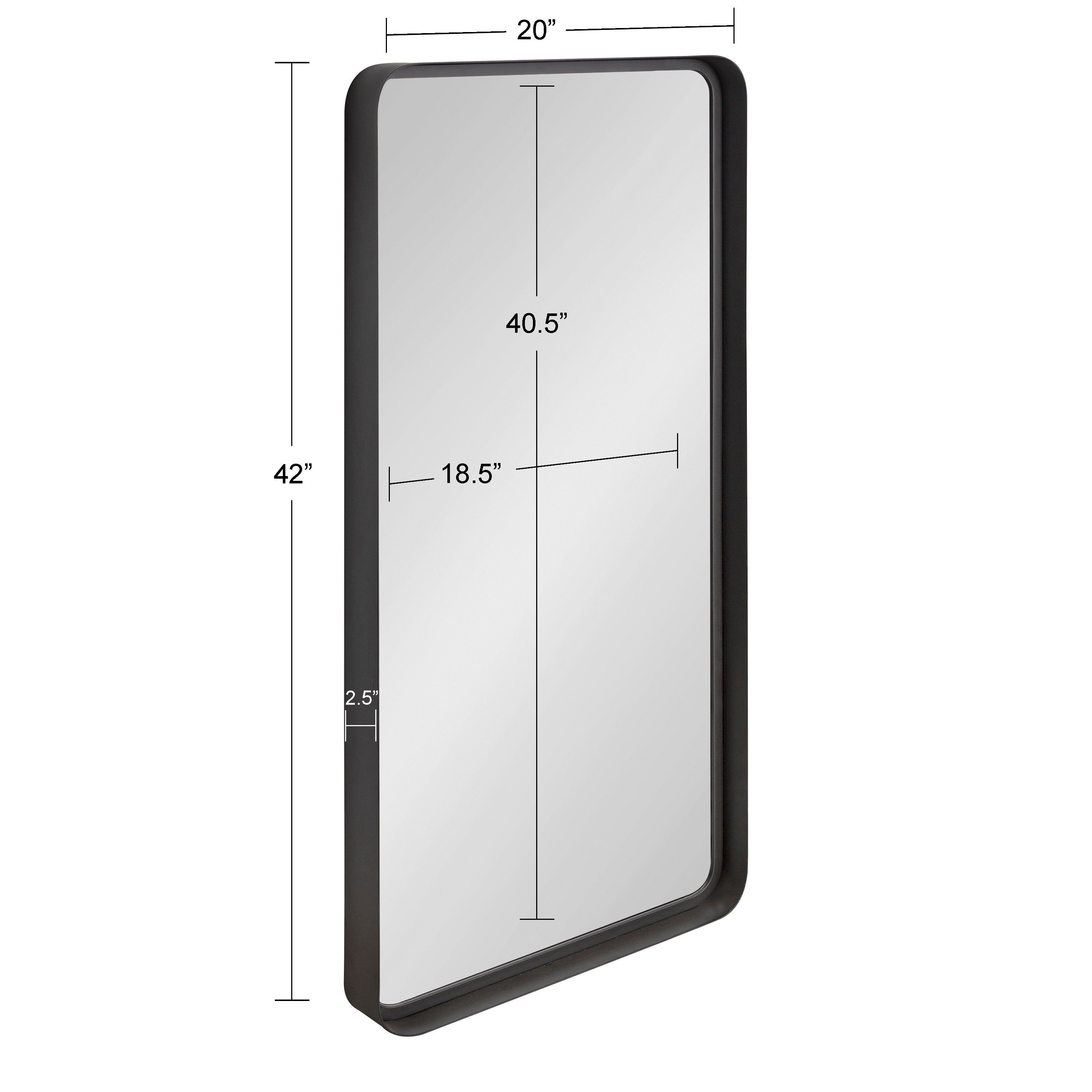 Rectangle Mirror 20x42 Gray 6