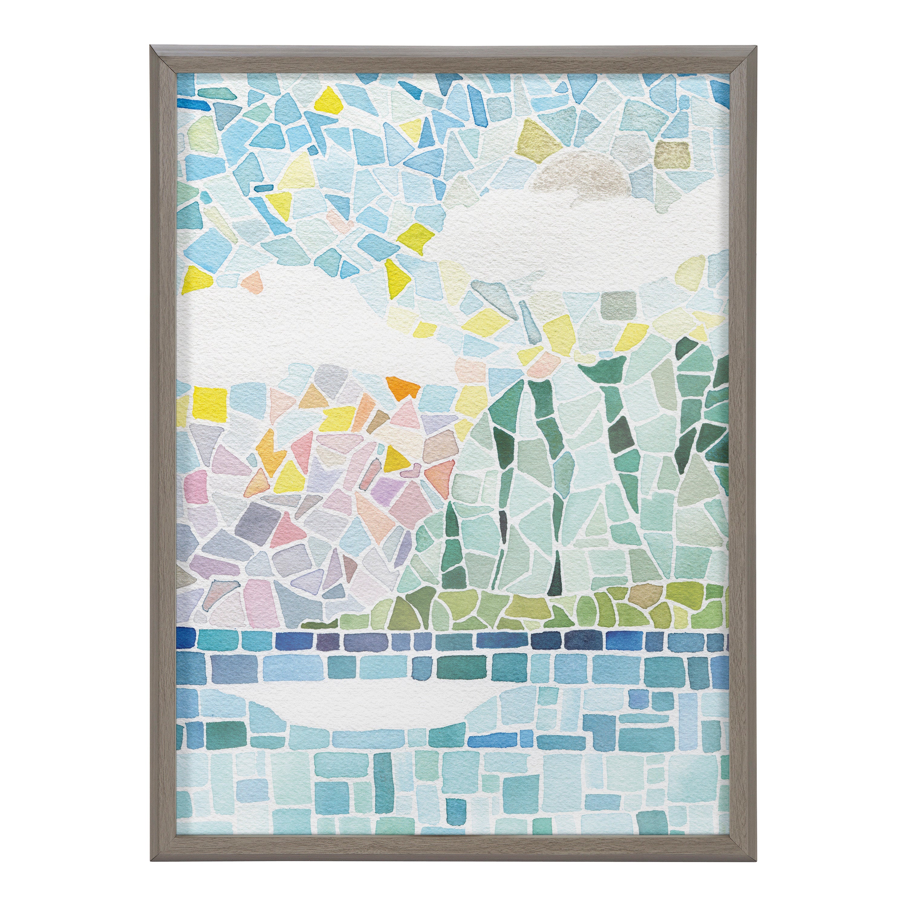 Blake One Fine Morning Framed Printed Glass by Janet Meinke-Lau