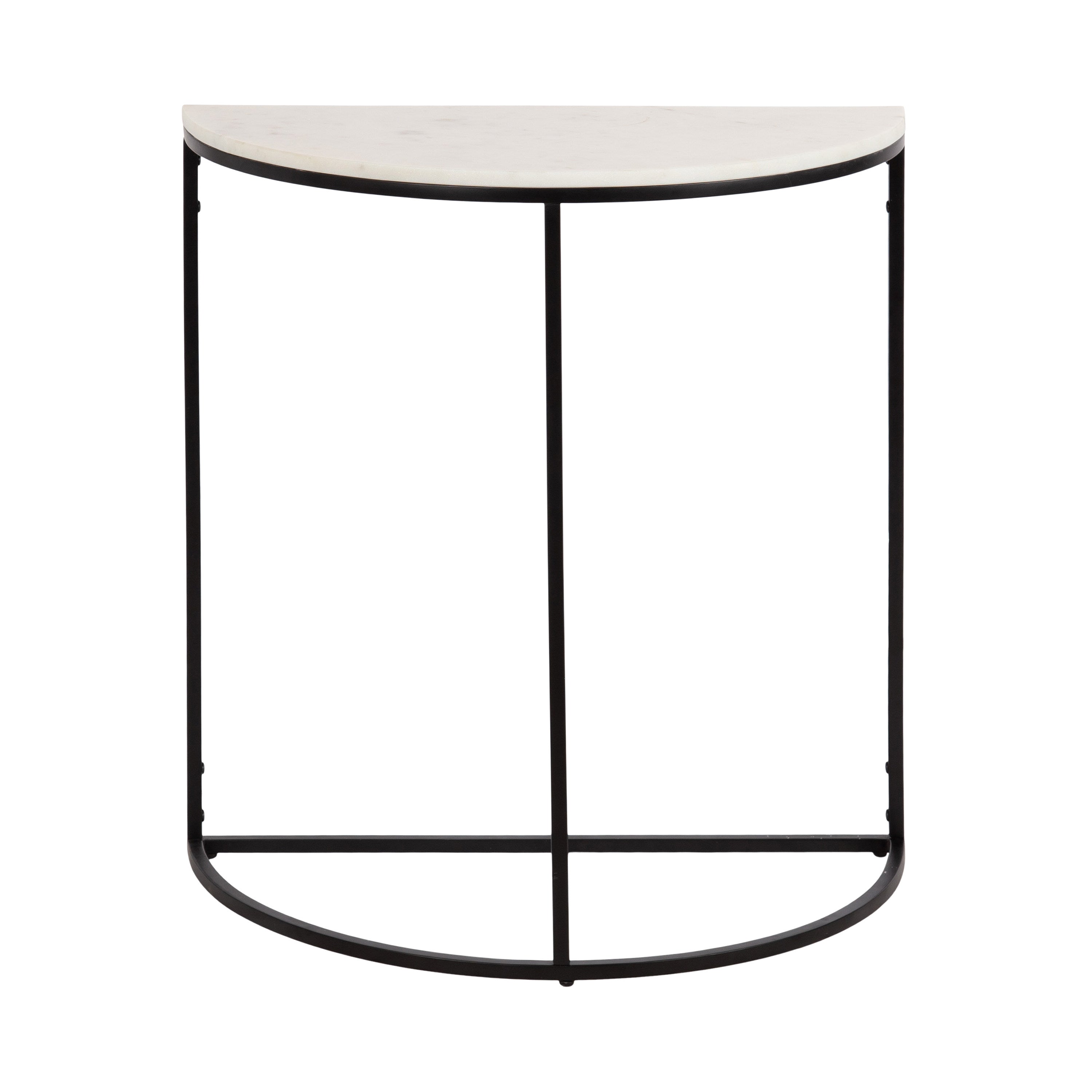 Console Table White Black 28x14x30 5