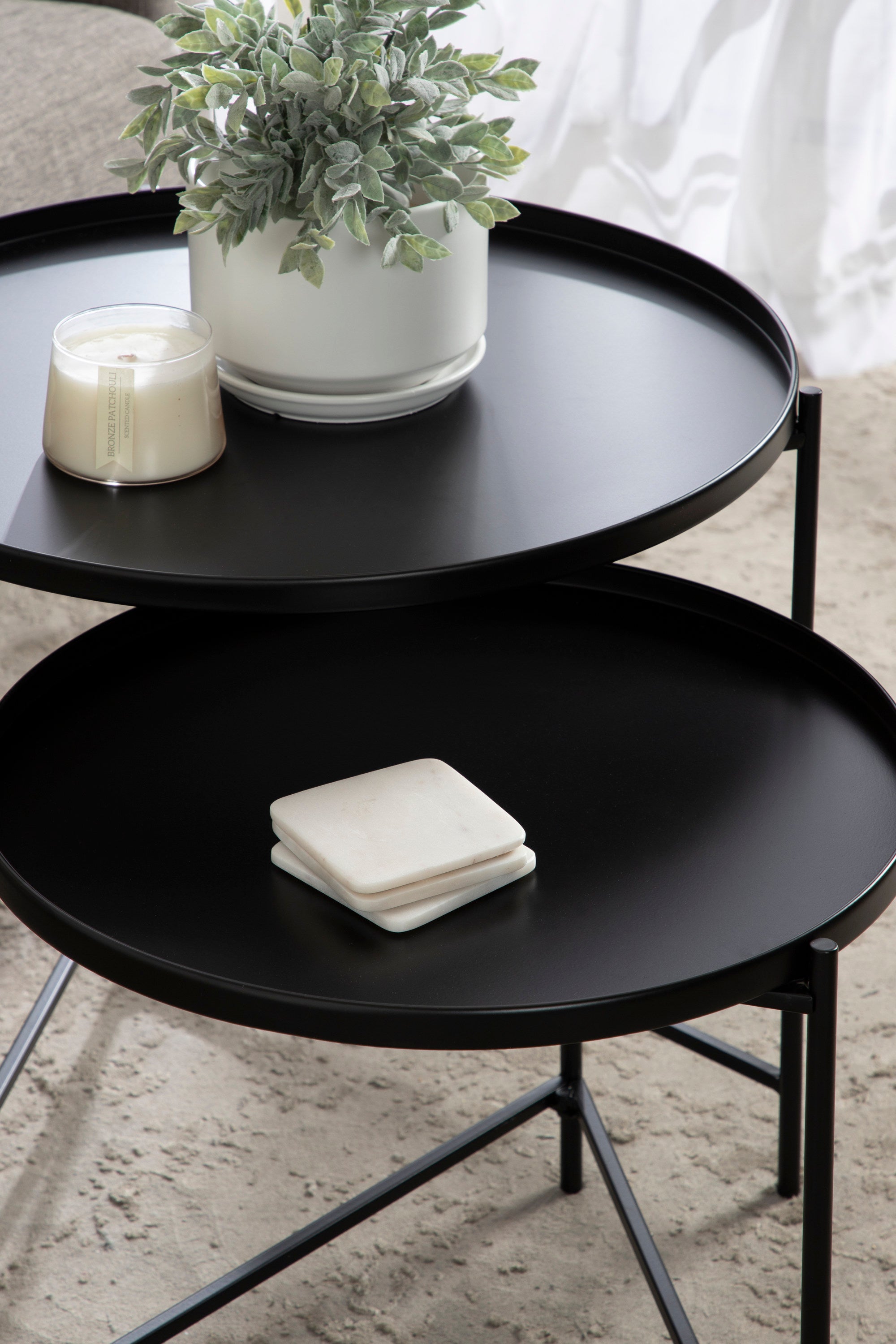 Nesting Table Black 2 Piece 7