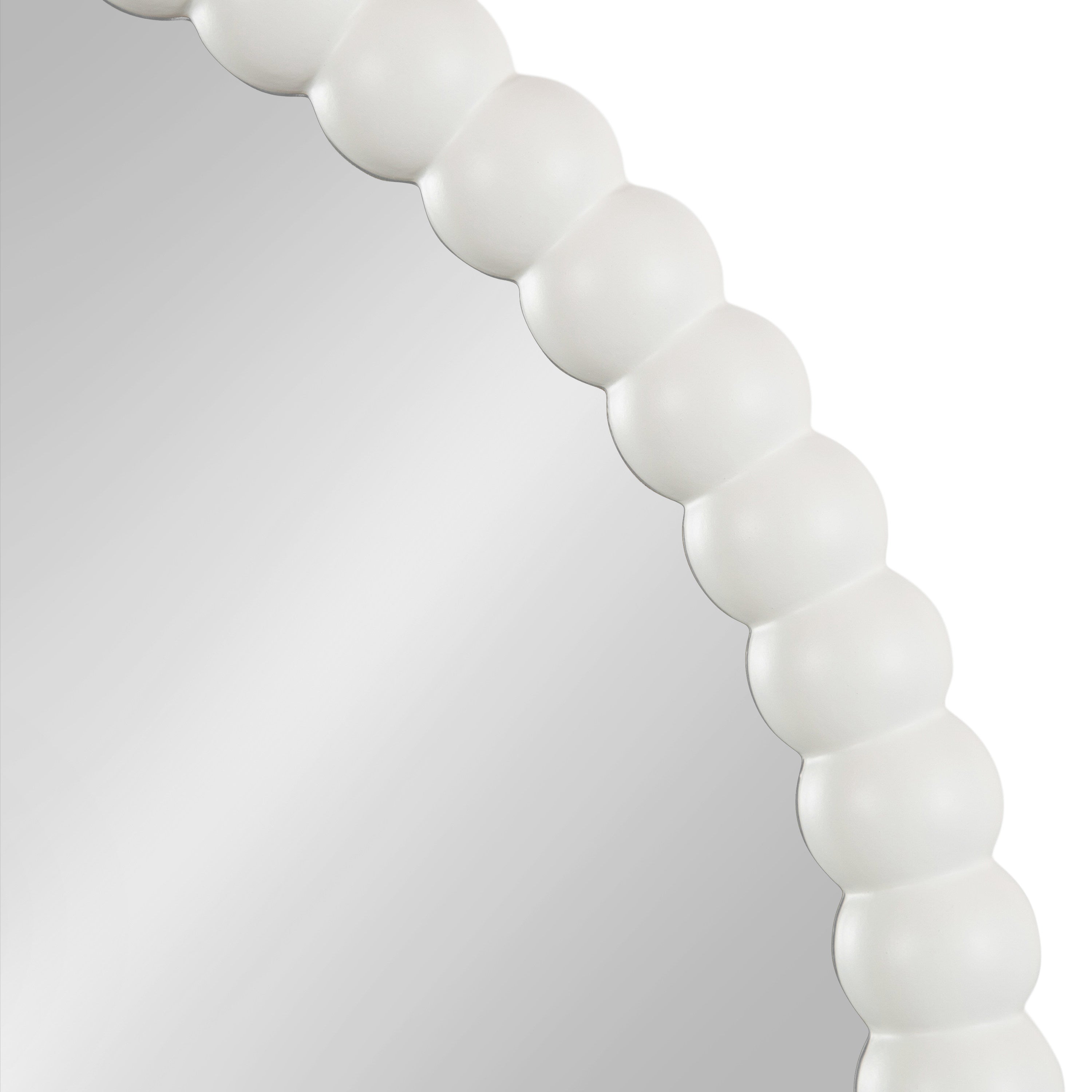Round Mirror 28x28 White 3